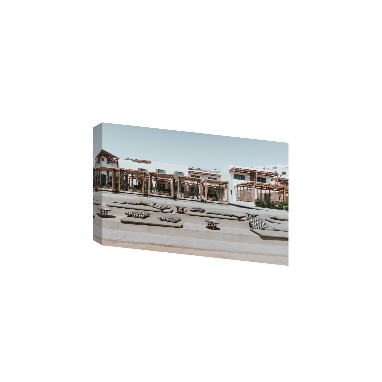 Platis Gialos fine art print, Mykonos, Greece, Large, Stretched Canvas