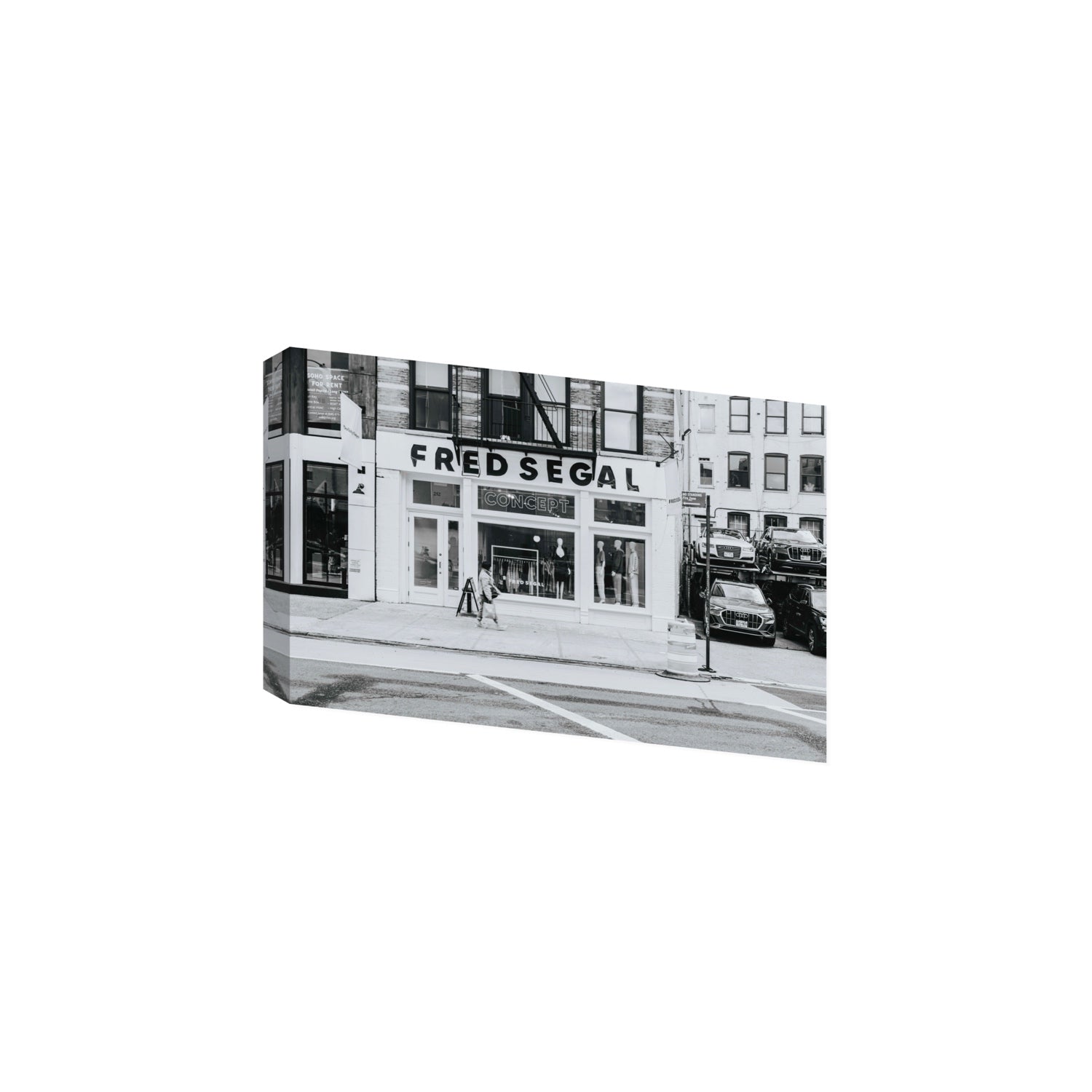 Noir York New York NYC Black & White wall art Large stretched canvas print