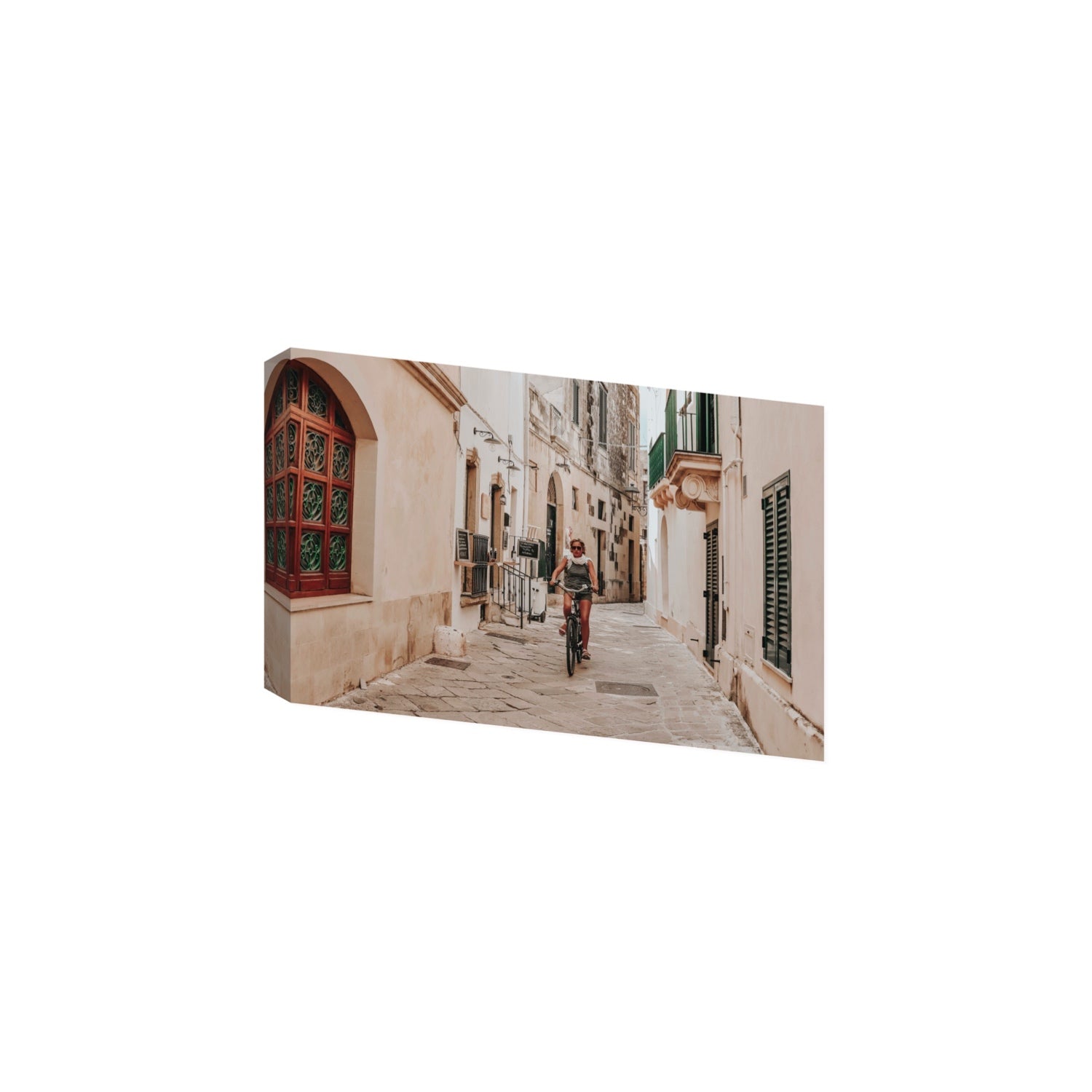 La Donna In Bicicletta Puglia Wall Italian fine art print Large stretched canvas print