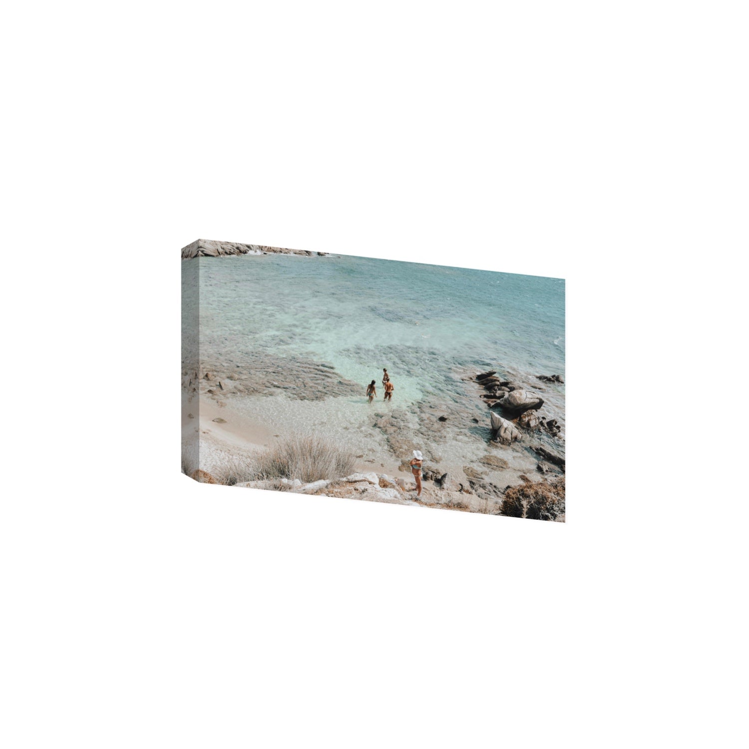 Easy On The Eyes Mykonos Greek island wall art Large stretched canvas print