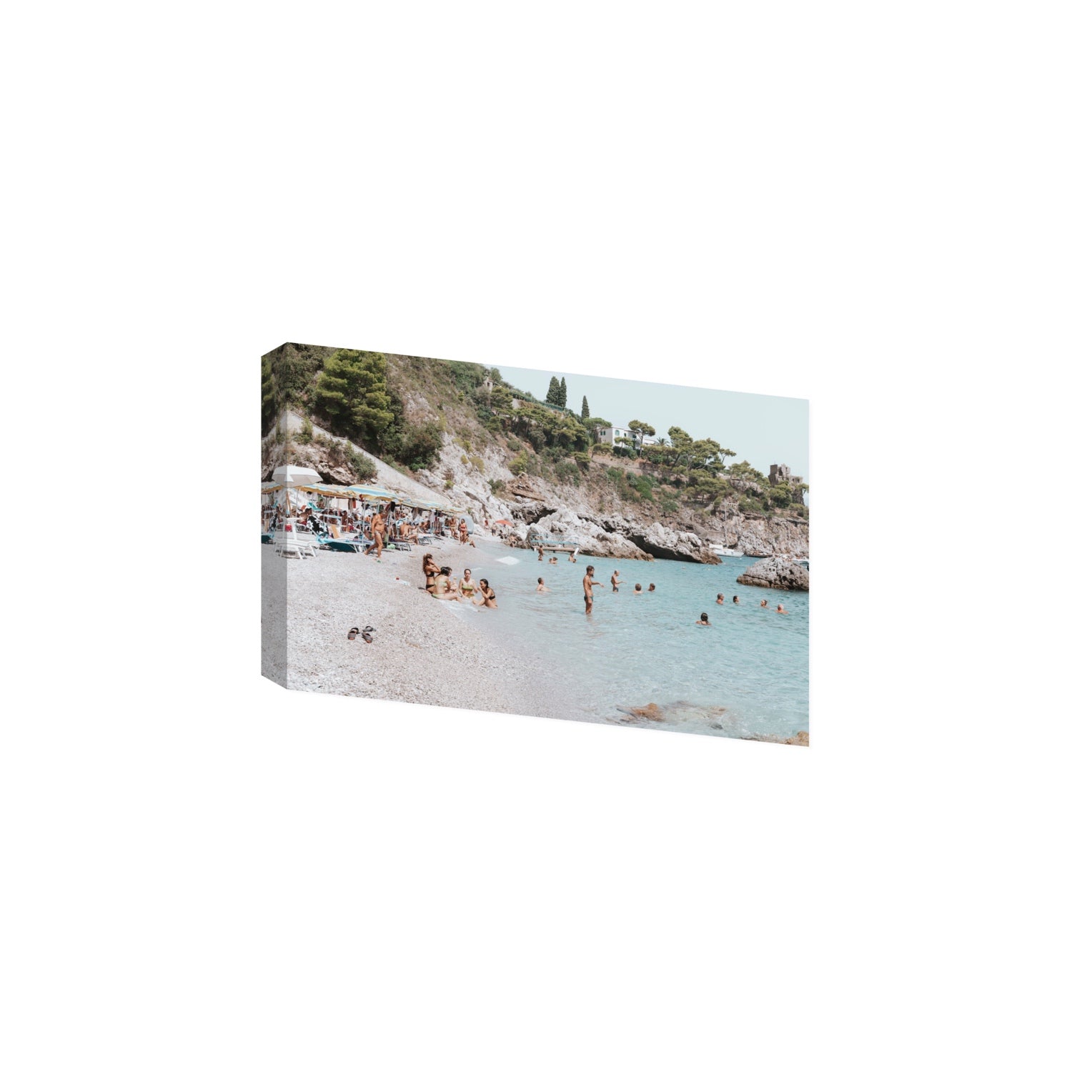 La Vacanza Amalfi Mediterranean wall art Large stretched canvas print
