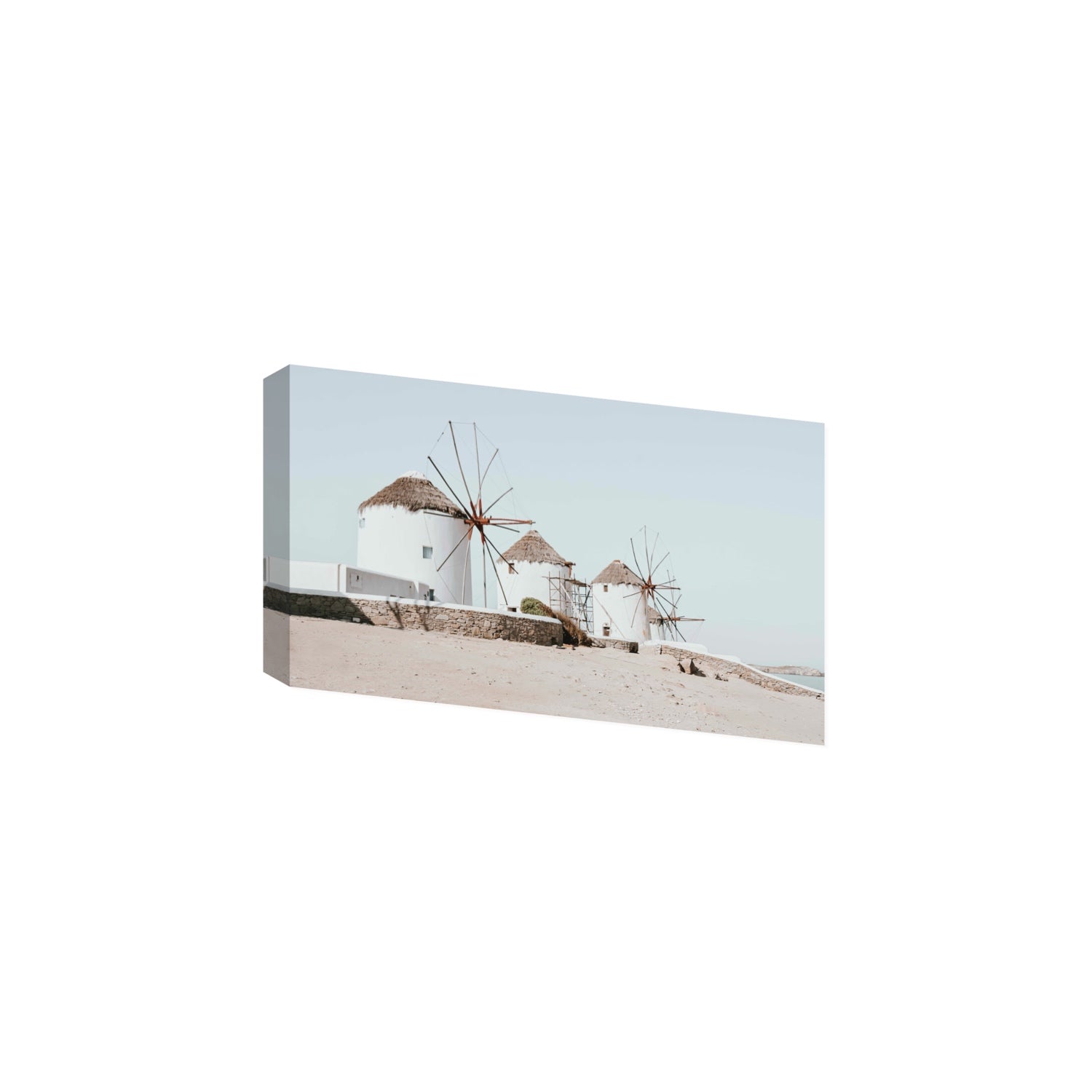 Rustic Icons Mykonos Greek island wall art Large stretched canvas print