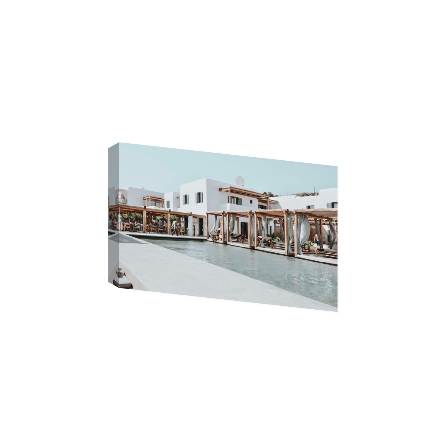 Polytelís Mykonos Greek island wall art Large stretched canvas print