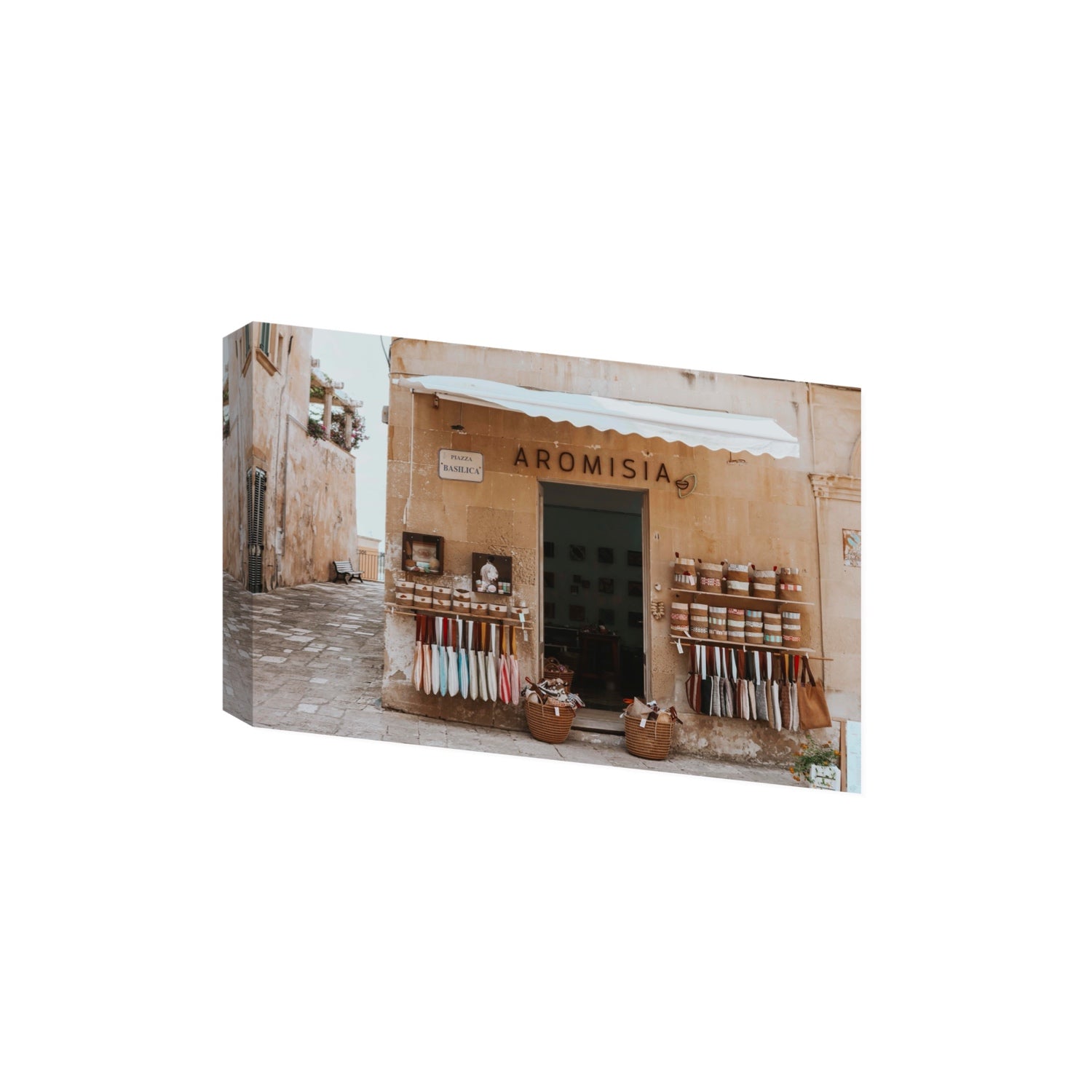 Aromisia Puglia Otranto Italian wall art Extra Large stretched canvas print