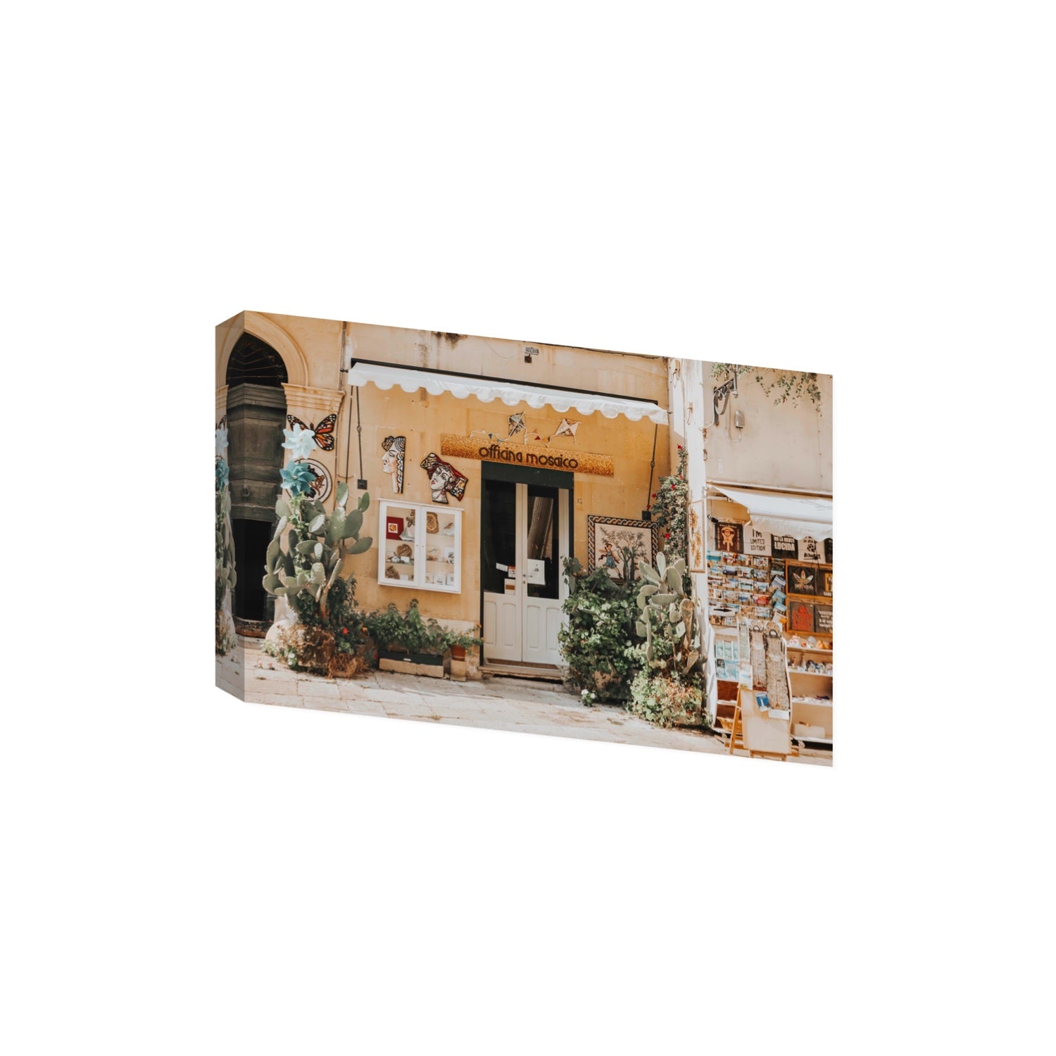Mosaic Workshop Puglia Italian wall art Extra Large stretched canvas print
