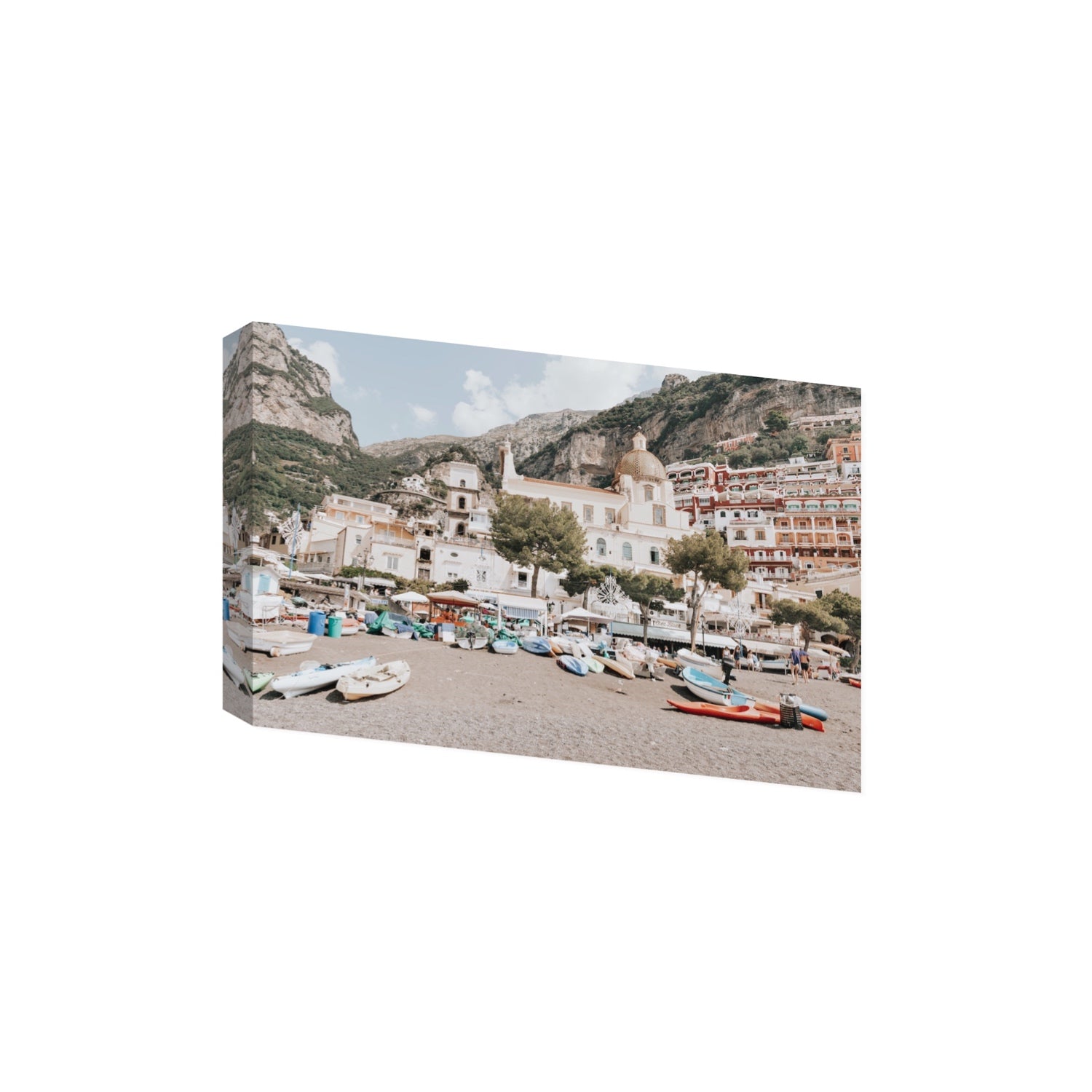 Pastel Paradise fine art print, Positano, Italy, Extra Large, Stretched Canvas