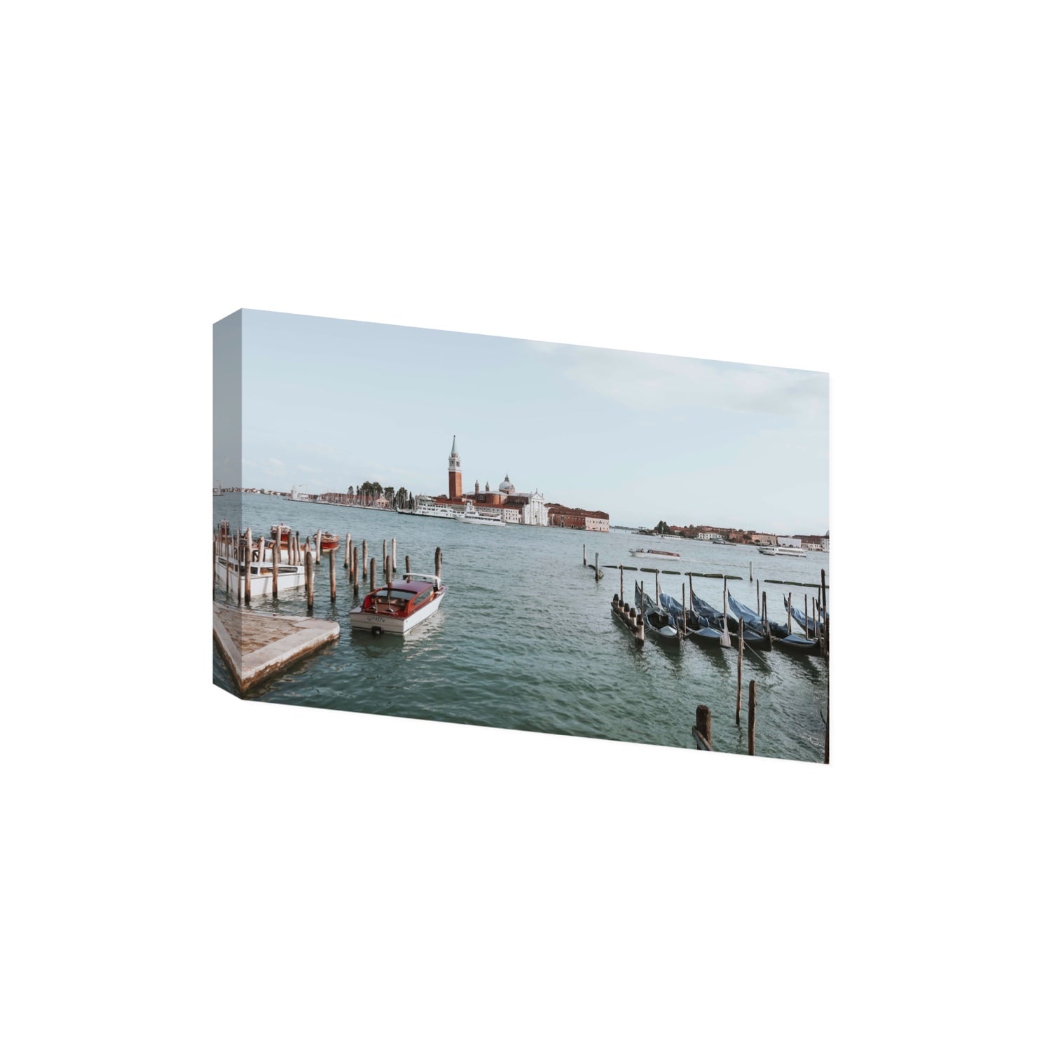 Venetian Waterscape Venice Italian art print Extra Large stretched canvas print