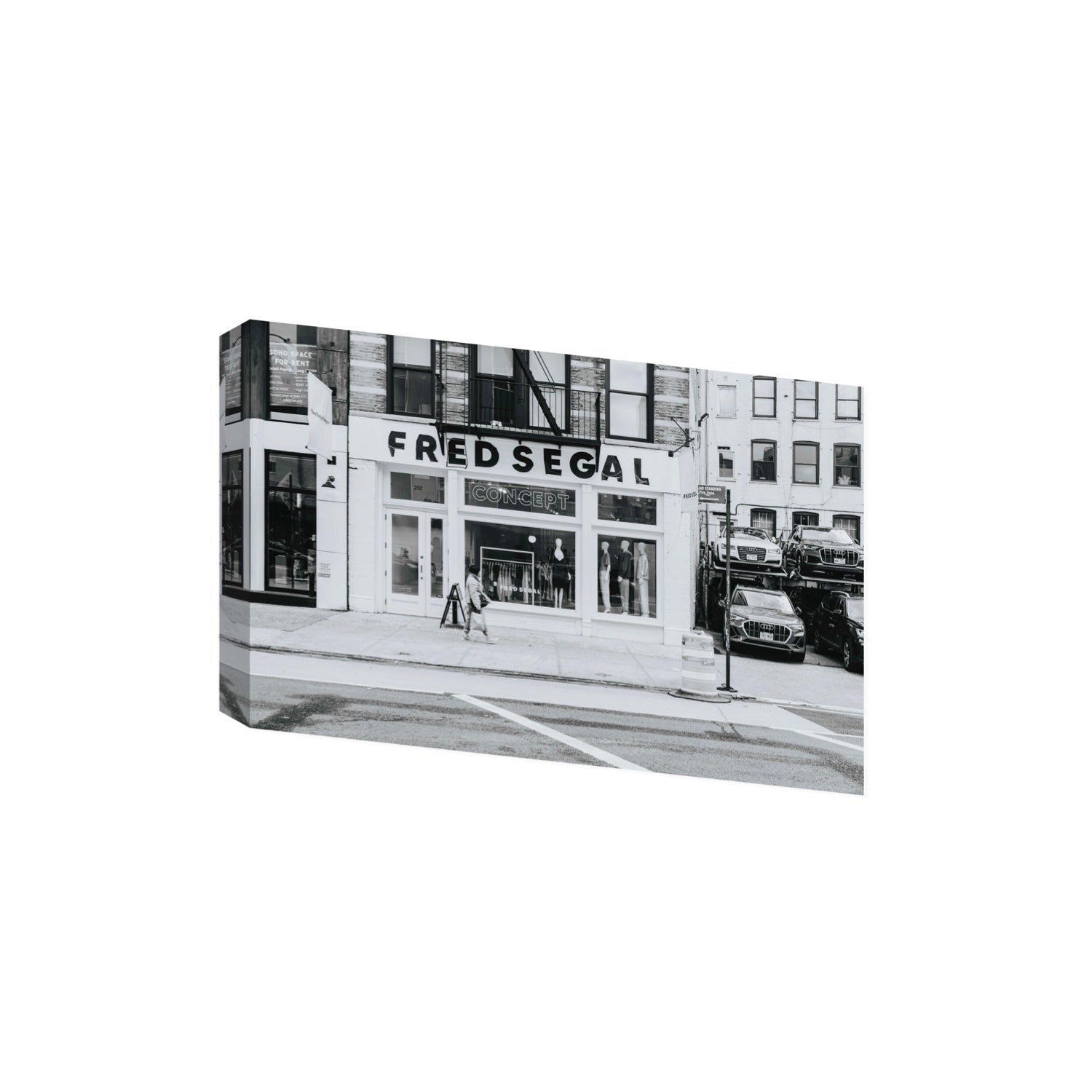 Noir York New York NYC Black & White wall art Extra Large stretched canvas print