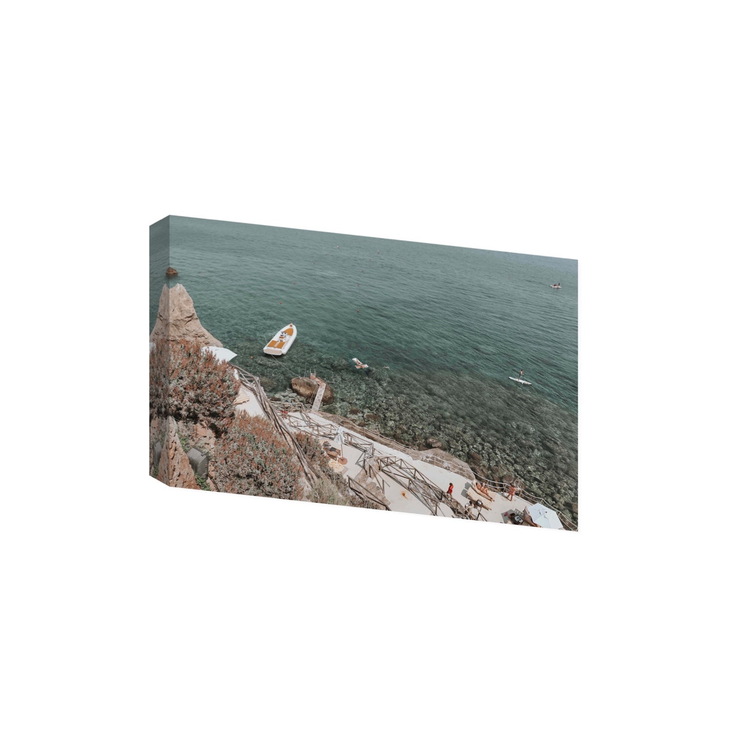 The Lagoon Tuscany coastal Italian wall art Extra Large stretched canvas print