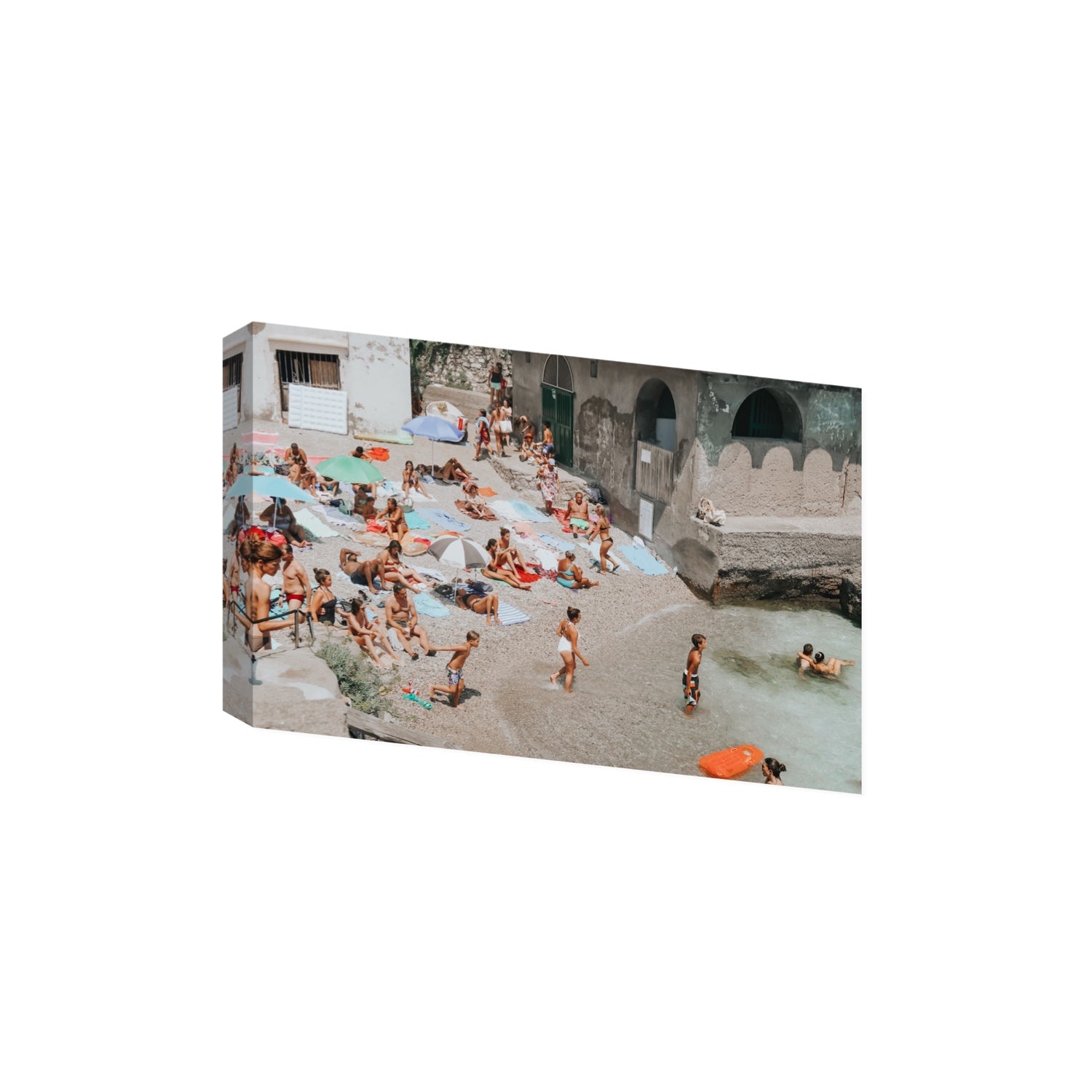 Heatwave Capri beach coastal wall art Extra Large stretched canvas print