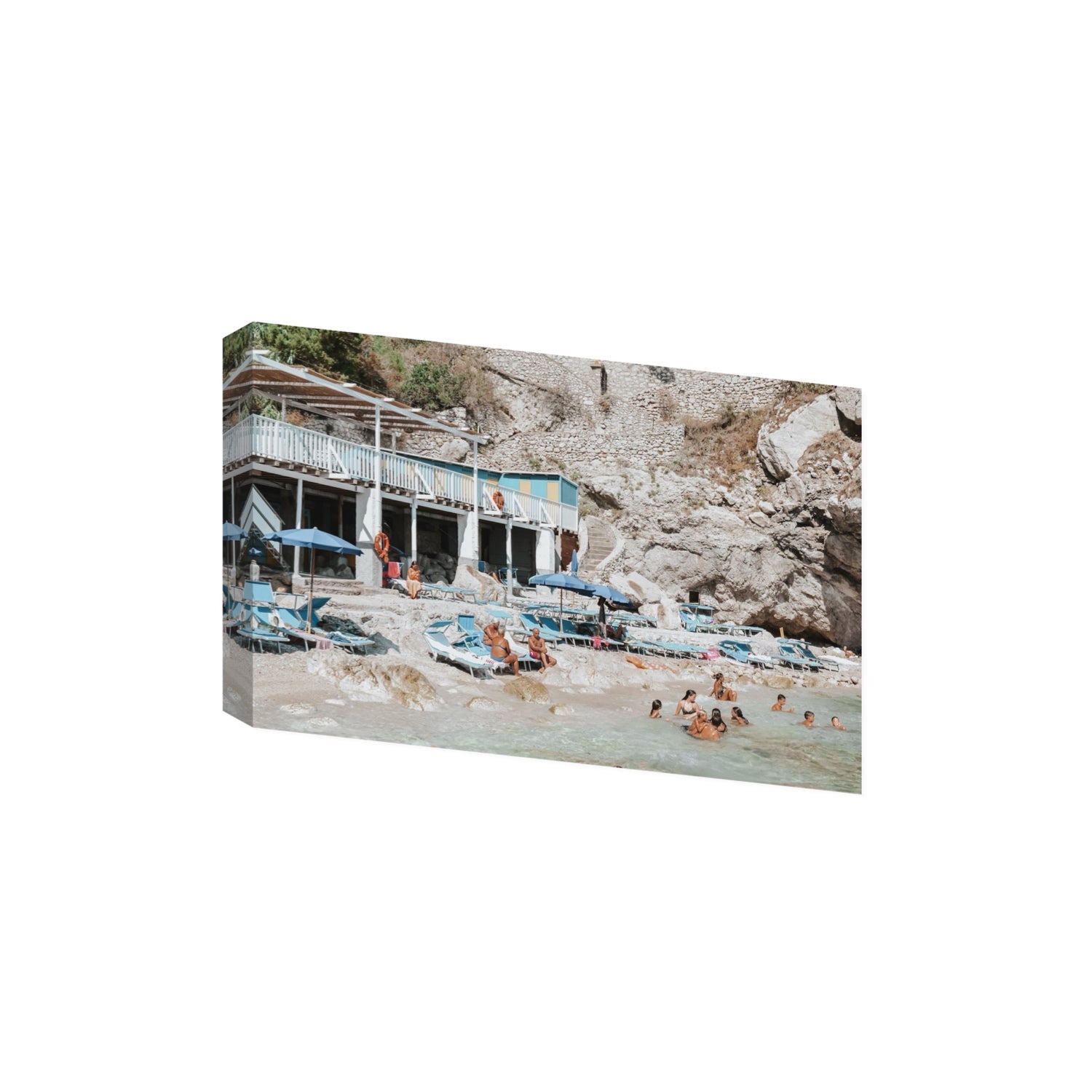 Beachside Bronze fine art print, Capri, Italy, Extra Large, Stretched Canvas