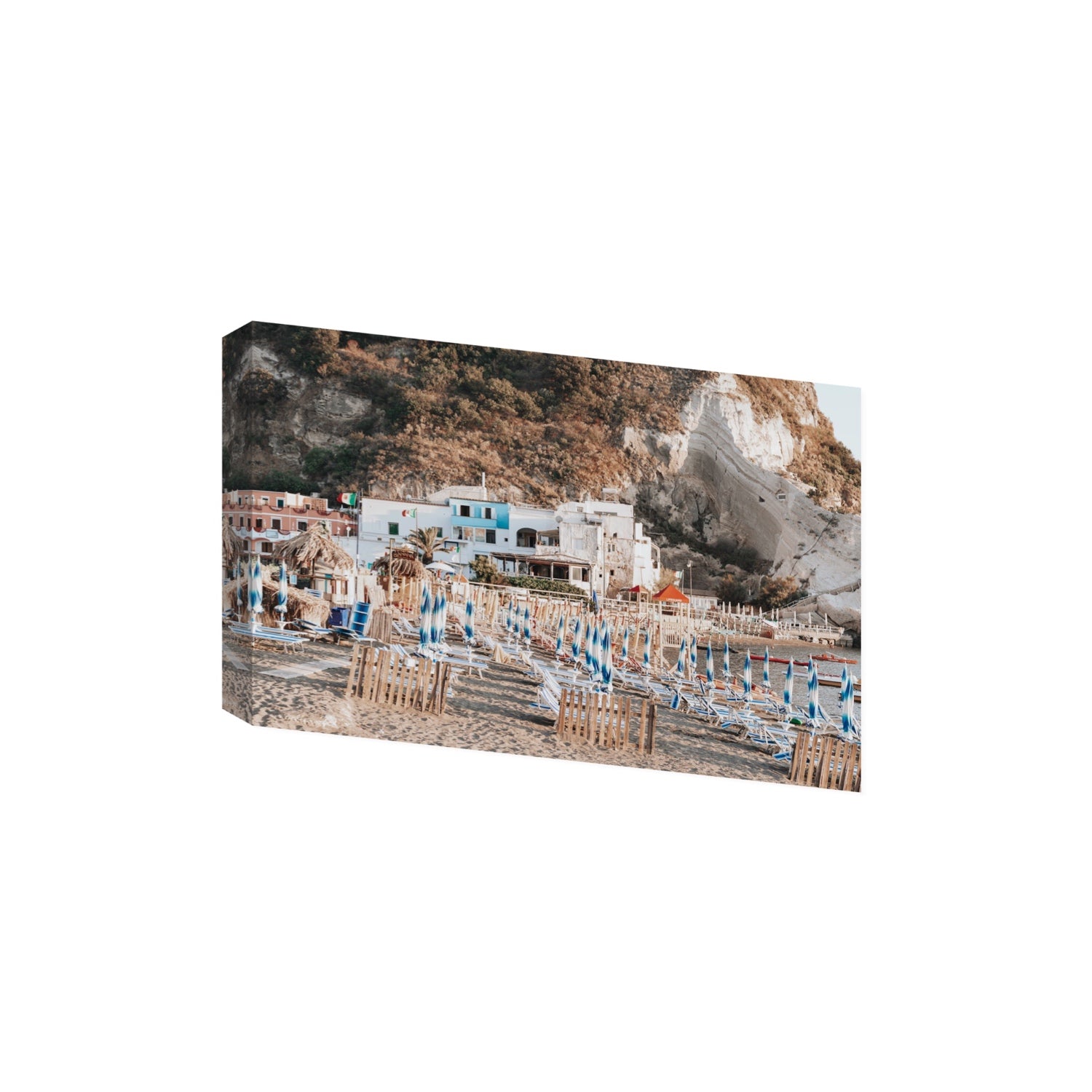Sant' Angelo Ischia Italian coastal wall art Extra Large stretched canvas print