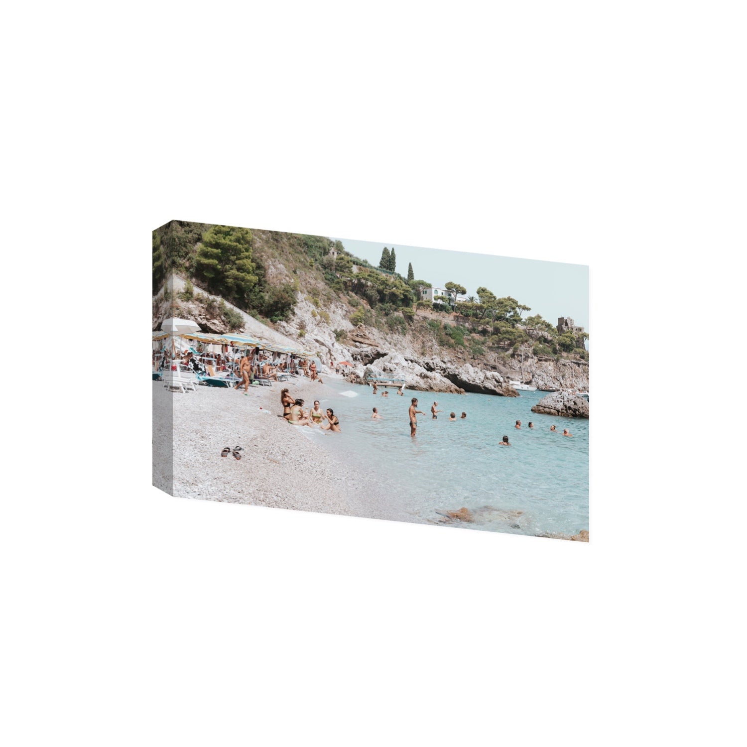 La Vacanza Amalfi Mediterranean wall art Extra Large stretched canvas print
