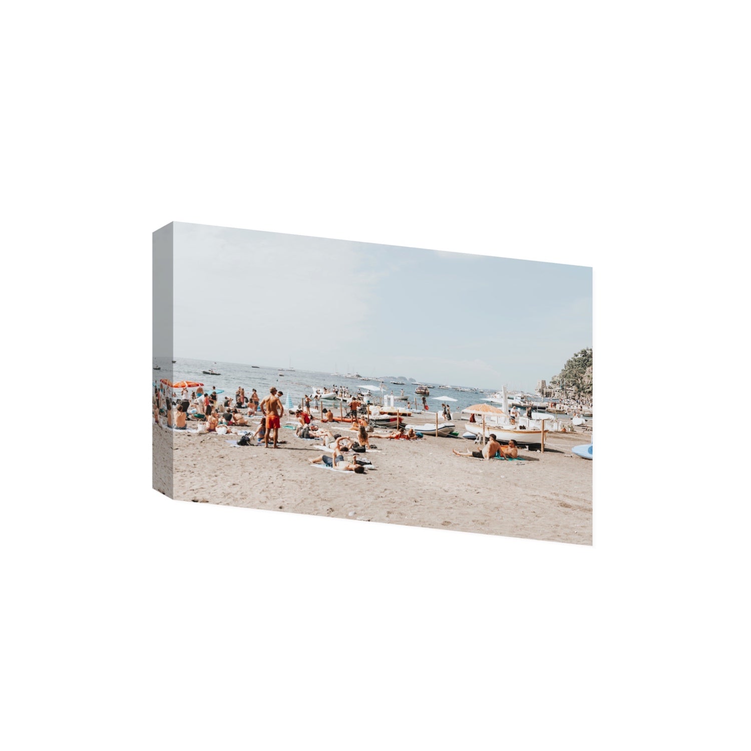 Beachy Vibes fine art print, Positano, Italy, Extra Large, Stretched Canvas