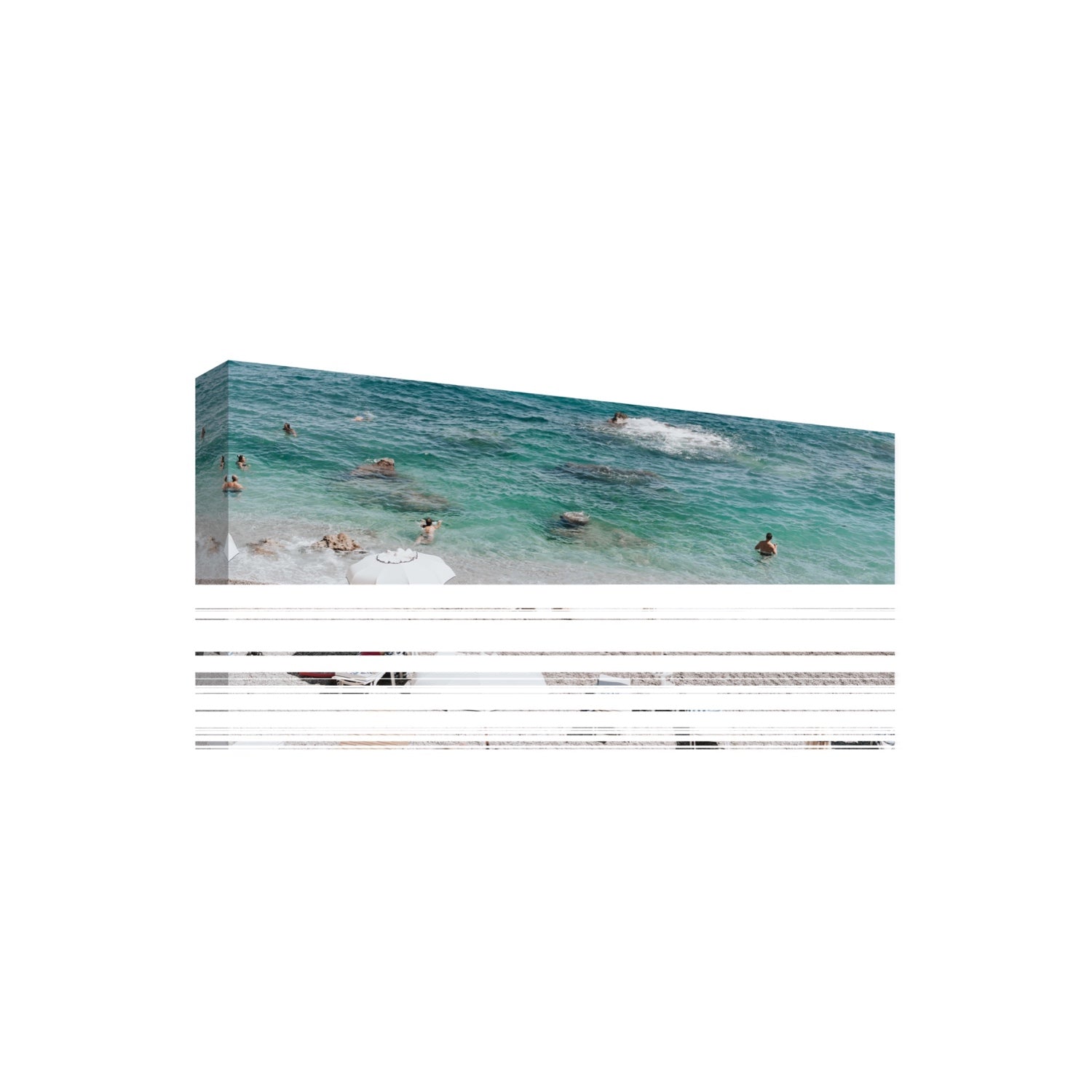 Amicizia Amalfi Italian beach wall art Giant stretched canvas print