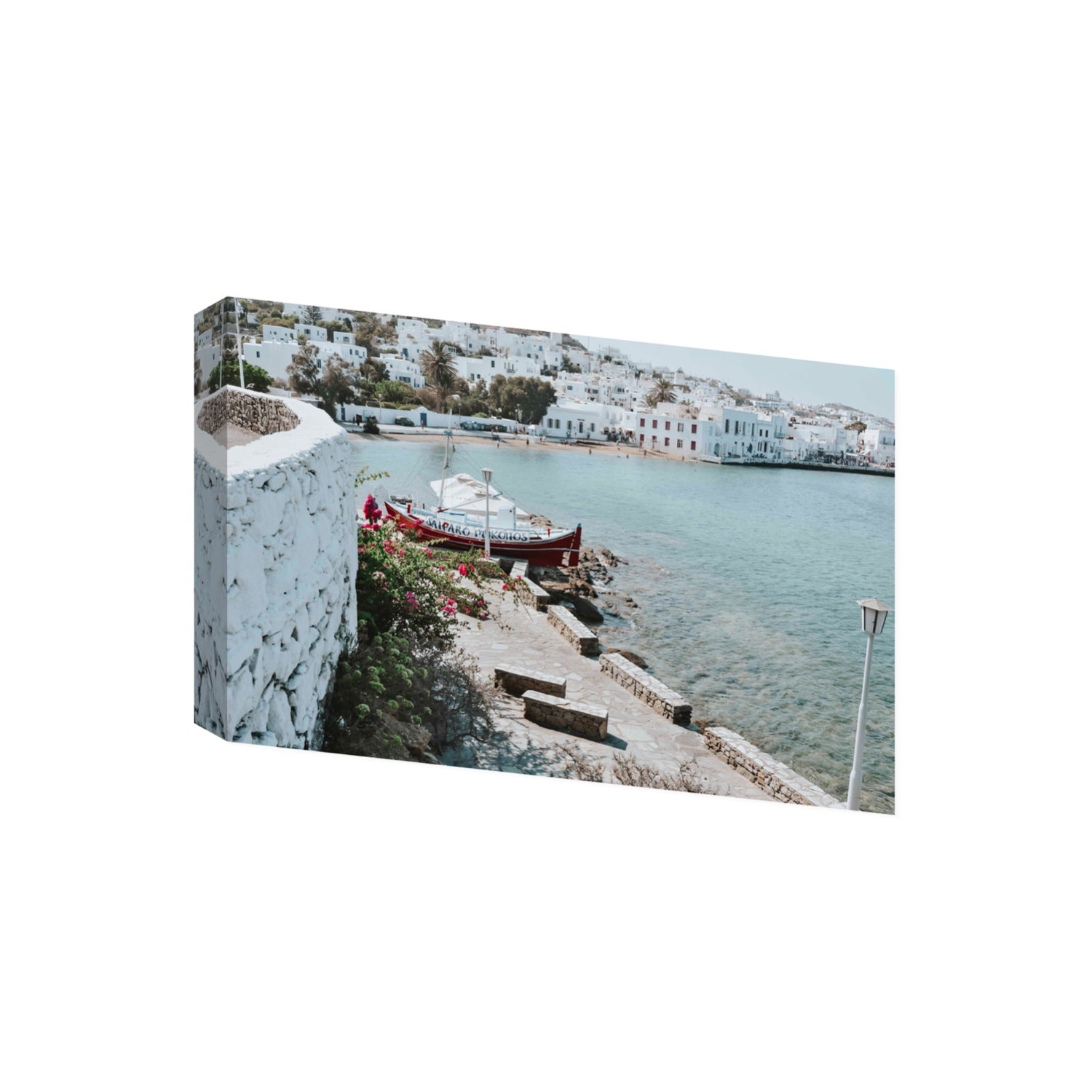 Harika Mykonos Greek island wall art Giant stretched canvas print