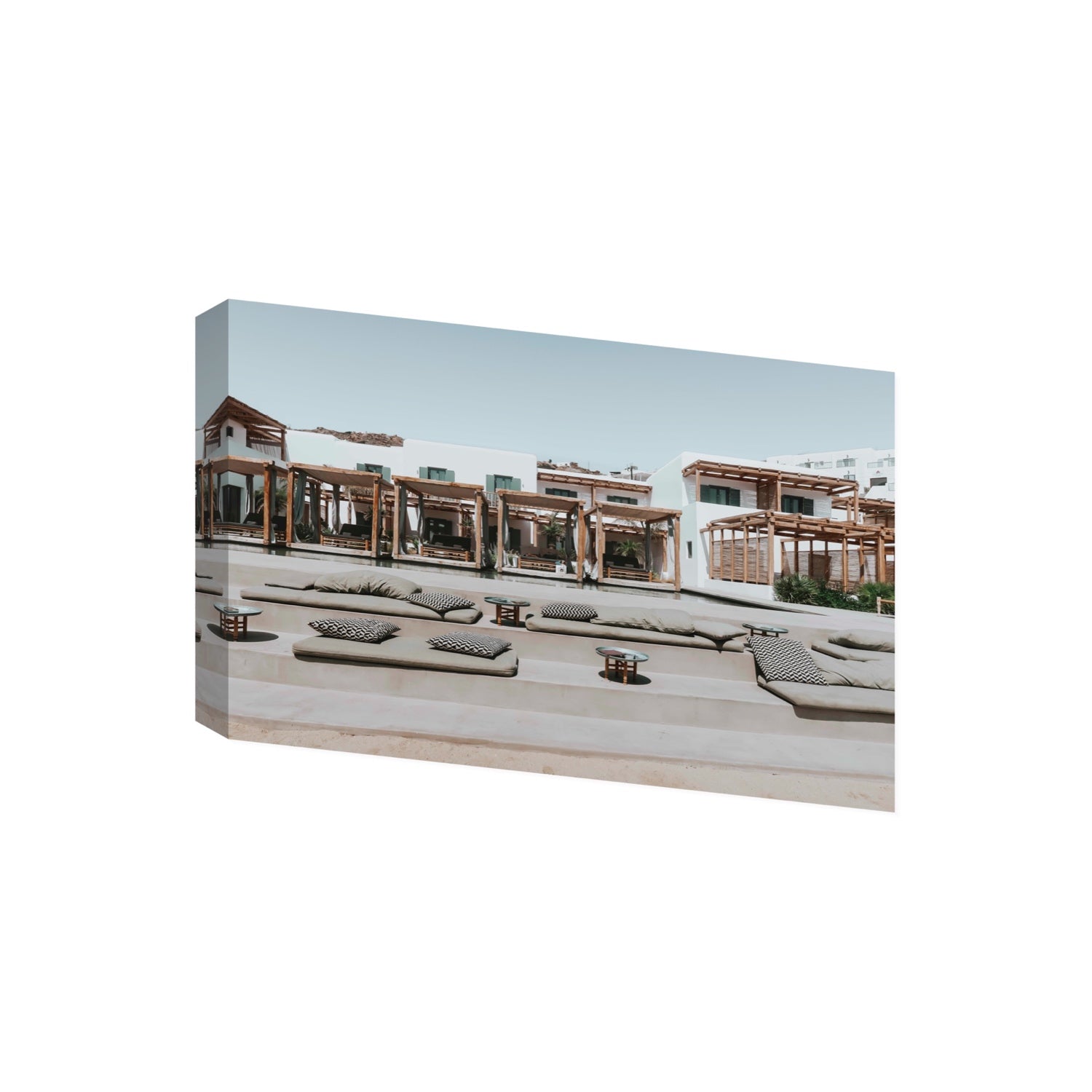 Platis Gialos fine art print, Mykonos, Greece, Giant, Stretched Canvas