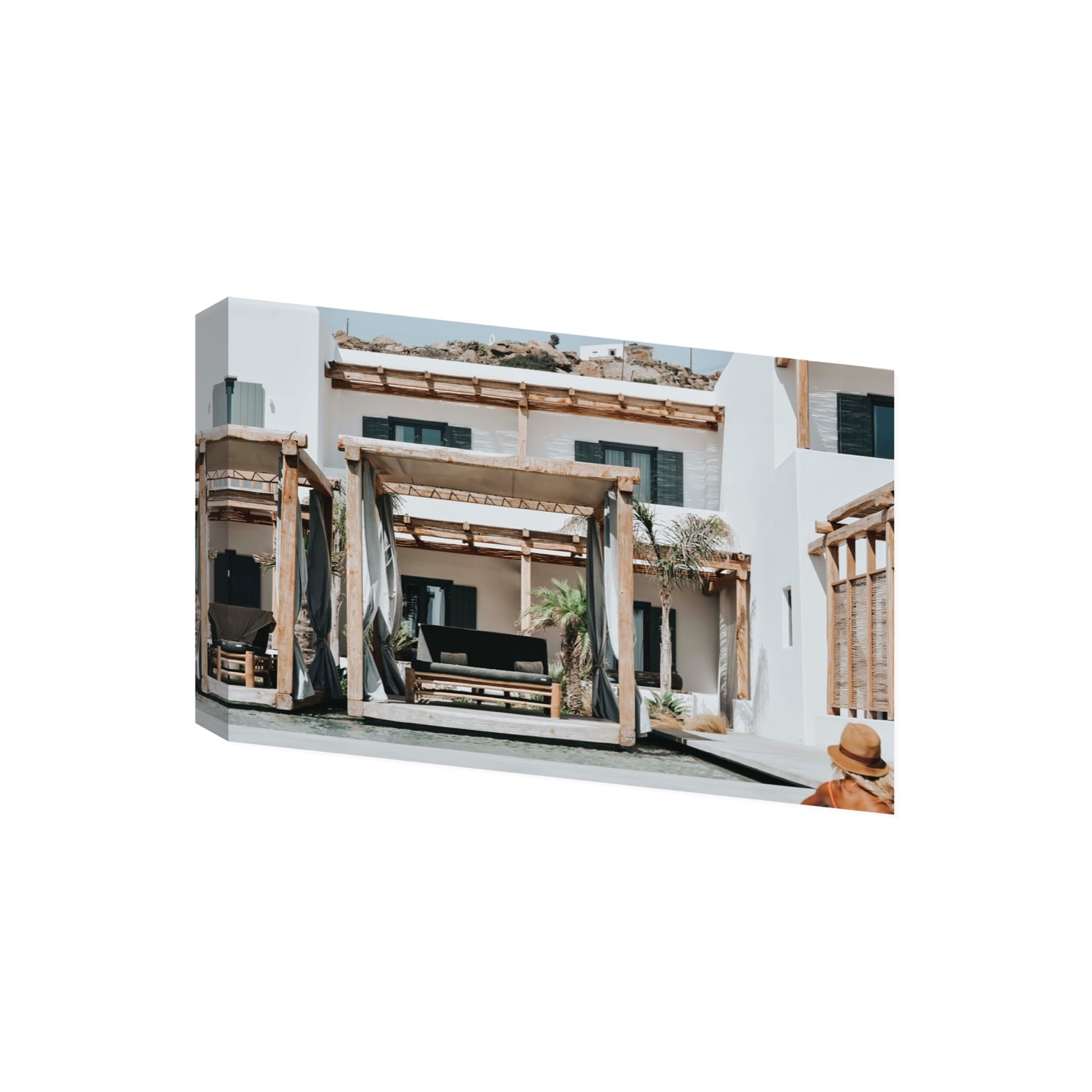 Dream Villa fine art print, Mykonos, Greece, Giant, Stretched Canvas