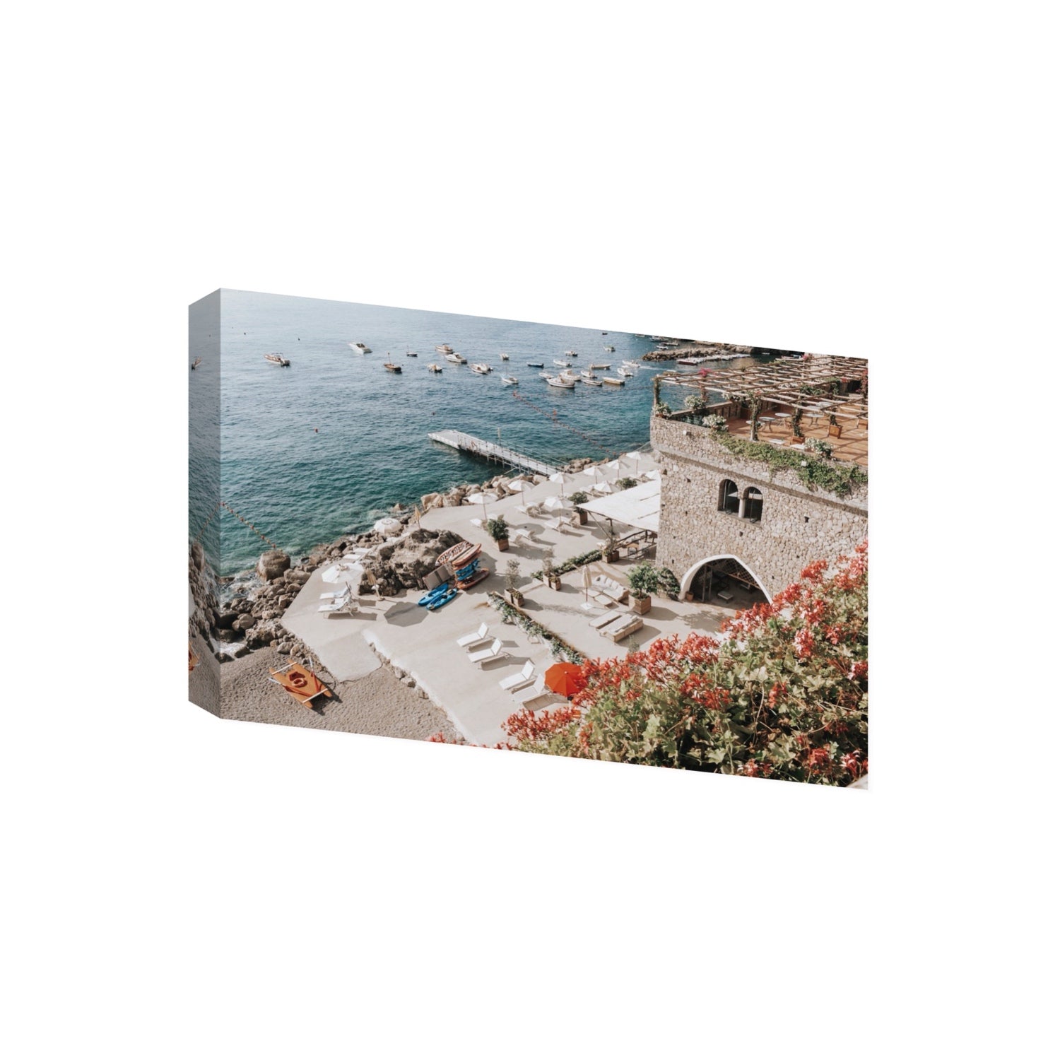 Floral Fortress fine art print, Amalfi, Italy, Giant, Stretched Canvas