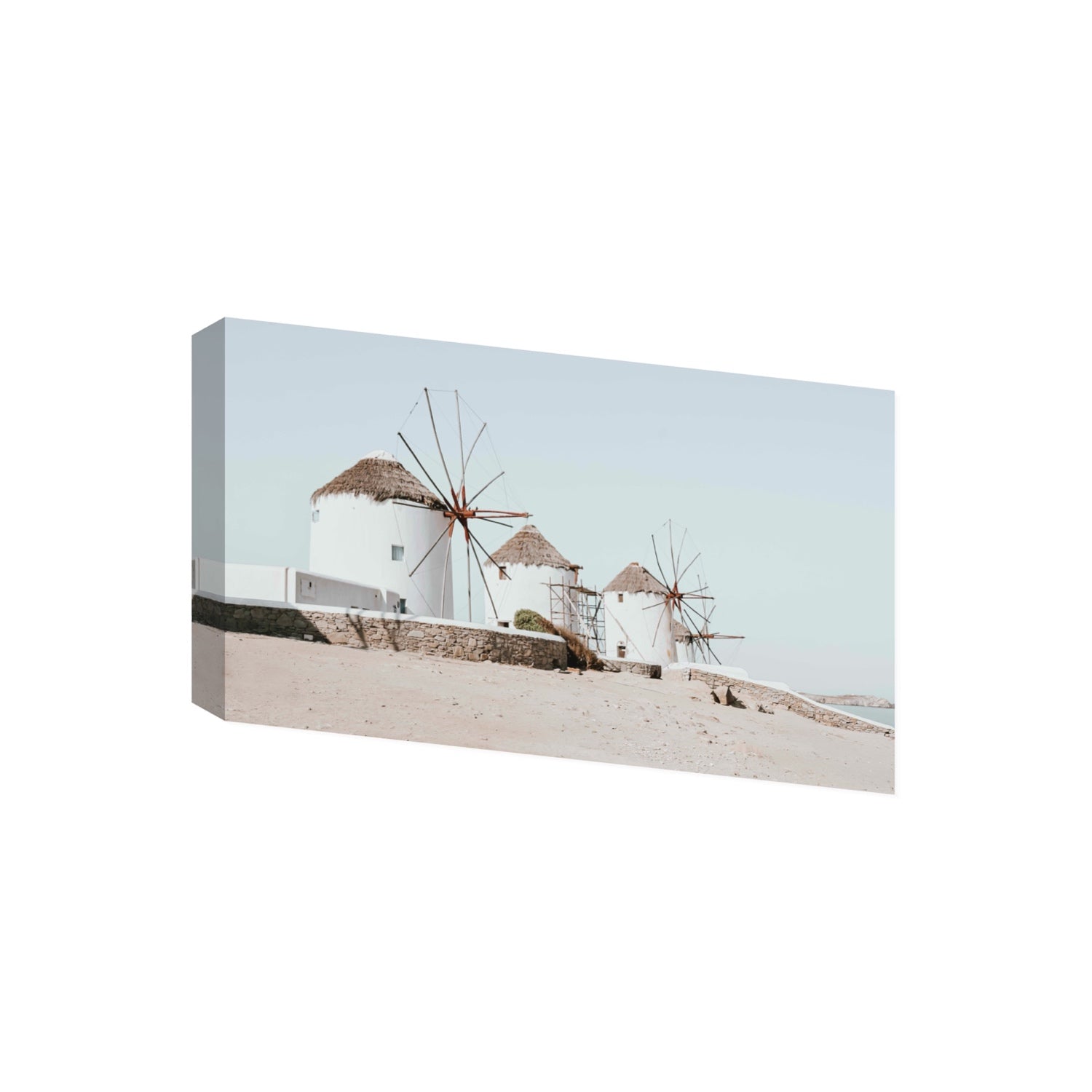 Rustic Icons Mykonos Greek island wall art Giant stretched canvas print
