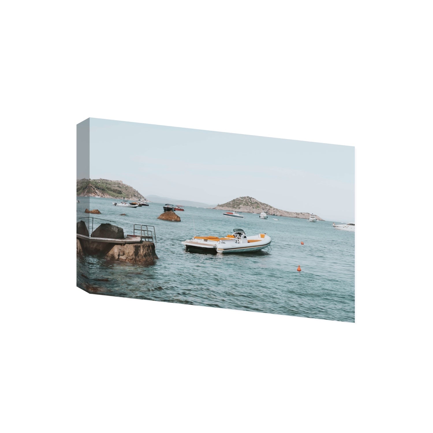 The Azure Sea Tuscany coastal Italian wall art Giant stretched canvas print