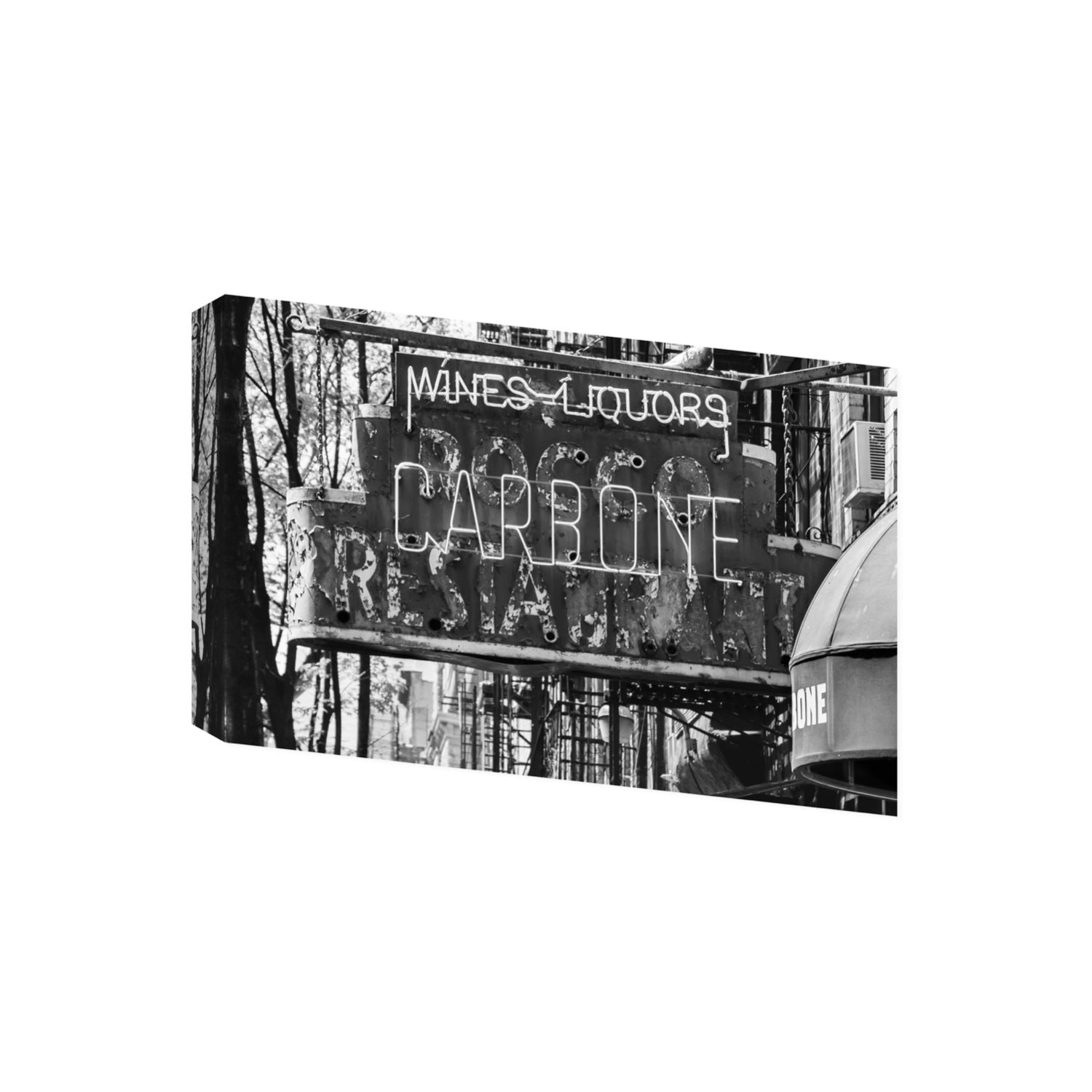 Thompson Street New York NYC Black & White wall art Giant stretched canvas print