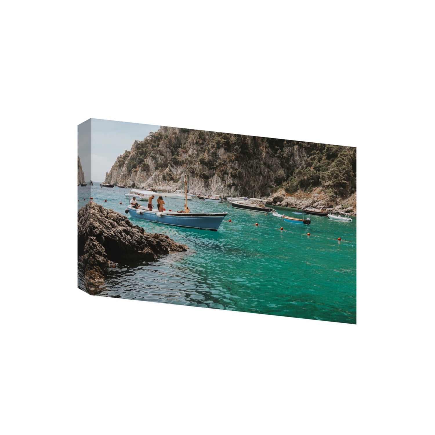 Cozy Cove Capri coastal Mediterranean wall art Giant stretched canvas print