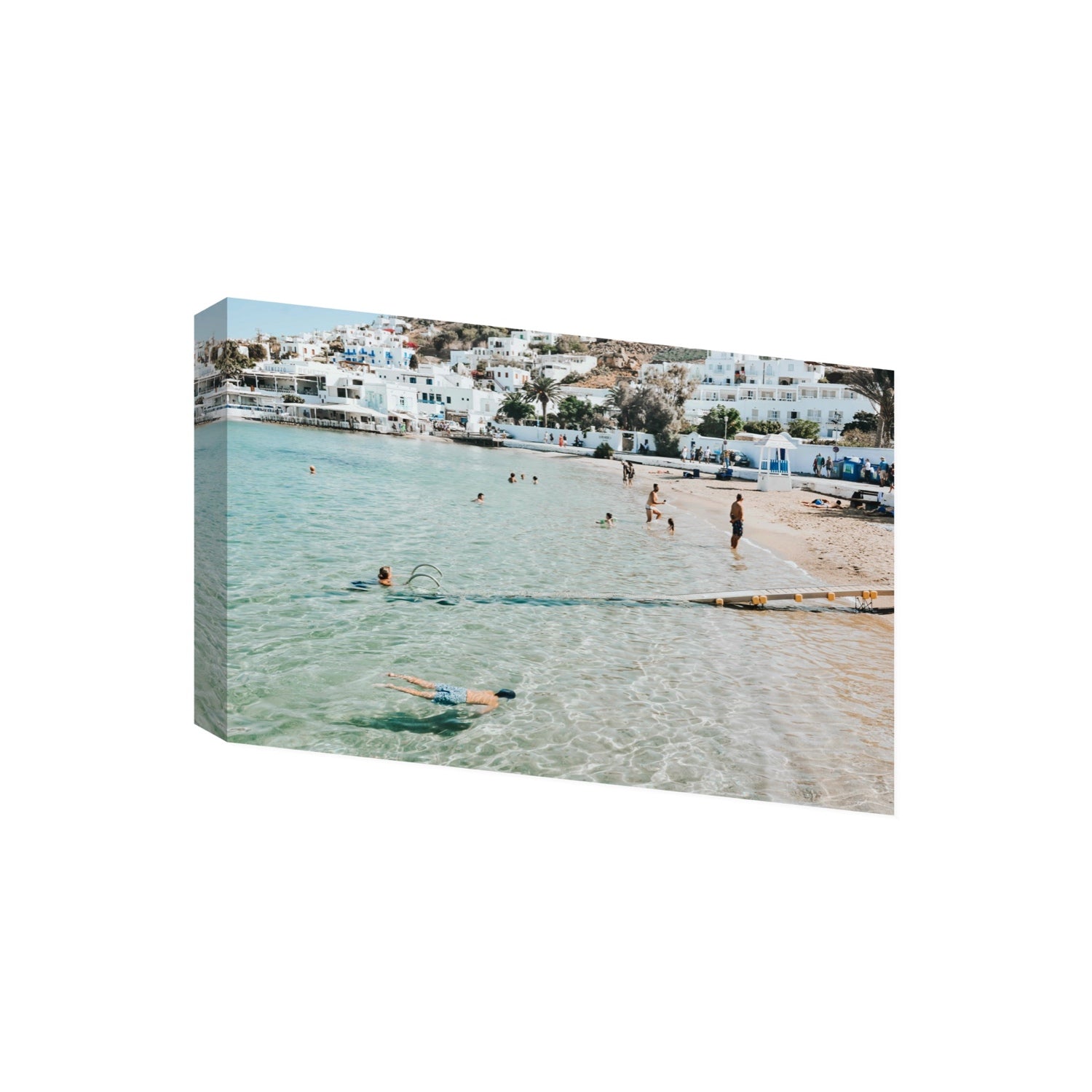 Bathe Yourself In Beauty Mykonos Greek island wall art Giant stretched canvas print