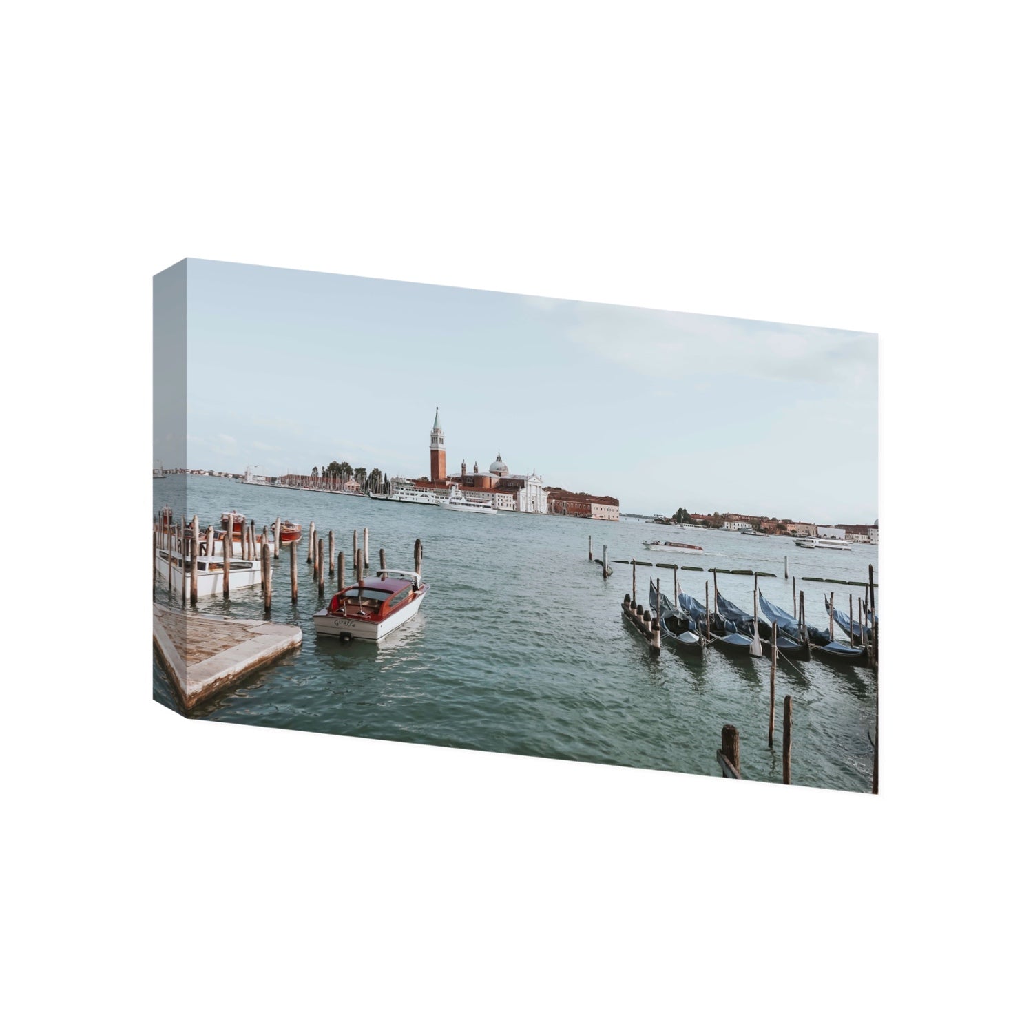 Venetian Waterscape Venice Italian art print Gallery stretched canvas print