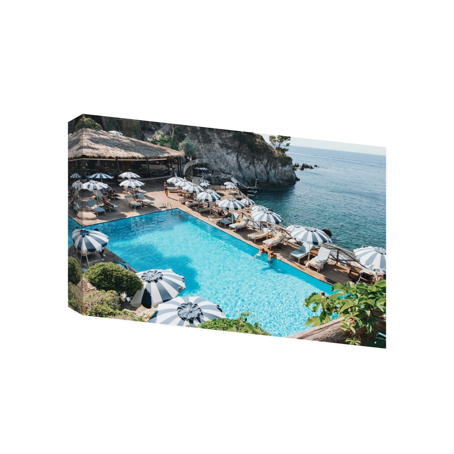 Oceanview Ischia Italian coastal wall art Gallery stretched canvas print
