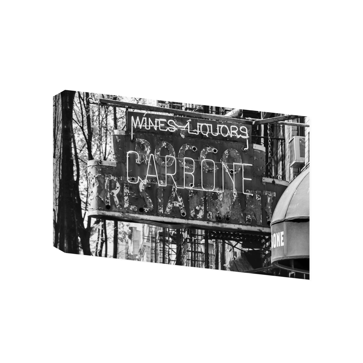 Thompson Street New York NYC Black & White wall art Gallery stretched canvas print