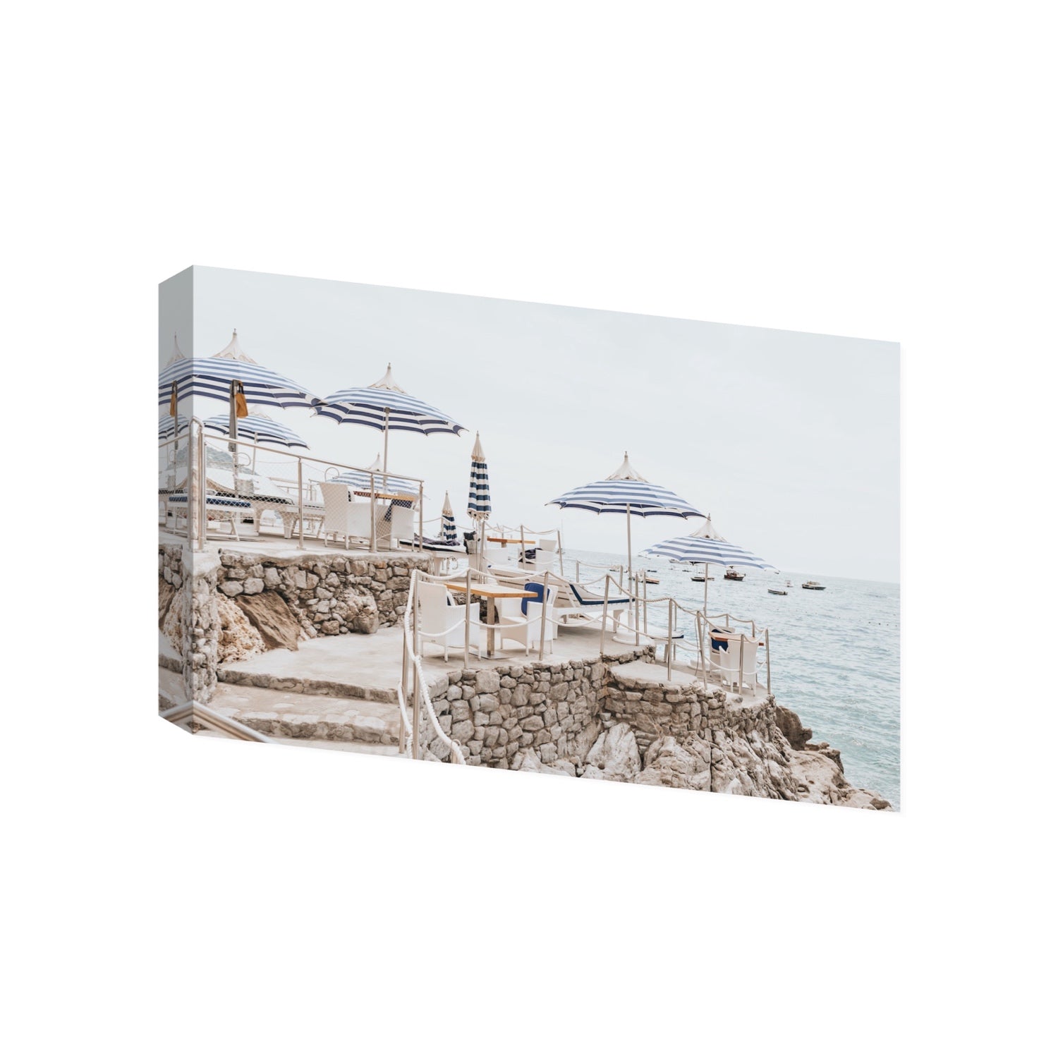 Ombrelloni fine art print, Positano, Italy, Gallery, Stretched Canvas