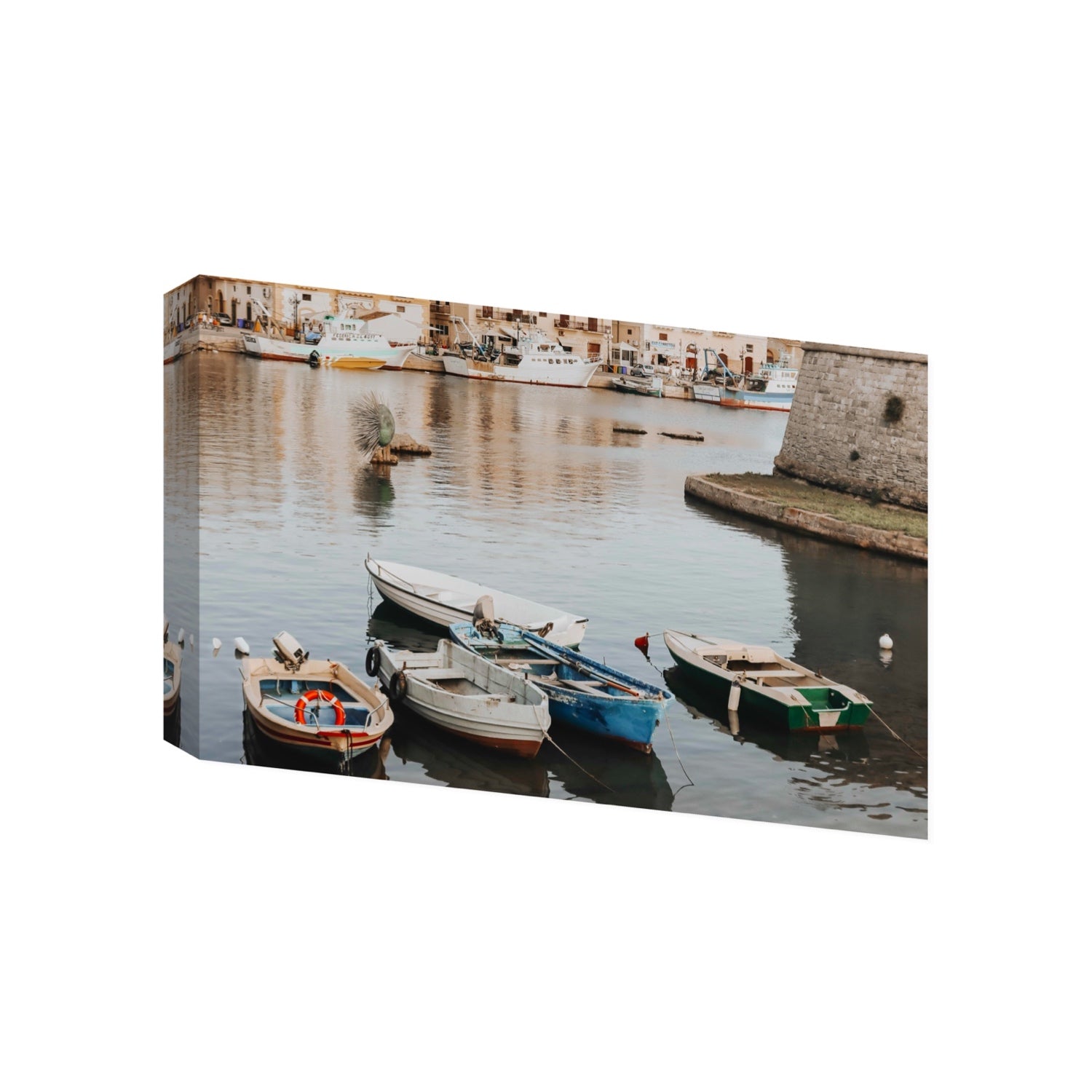 Cinque Barche Puglia Gallipoli Italian art print Gallery stretched canvas print