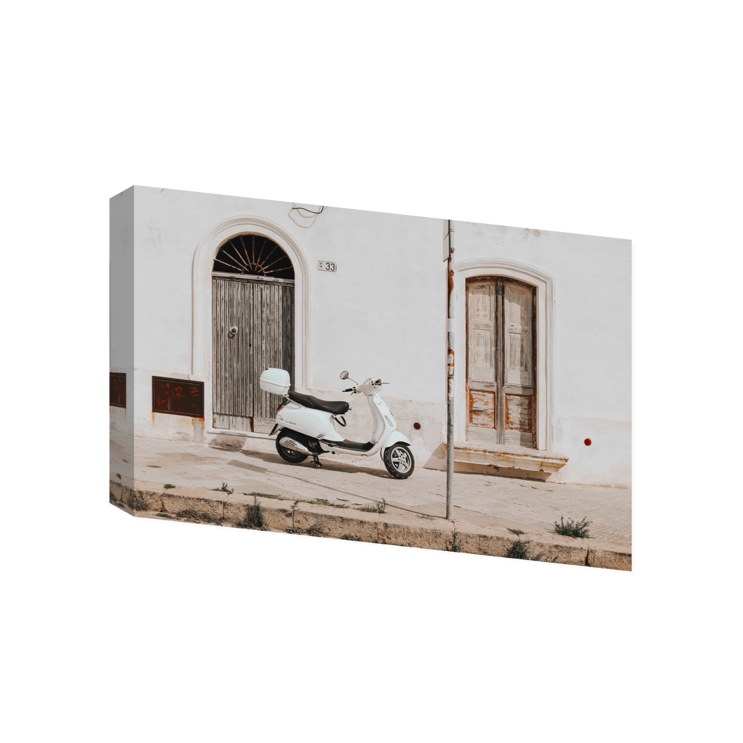 Vespa Nostalgia Puglia Italian wall art Gallery stretched canvas print