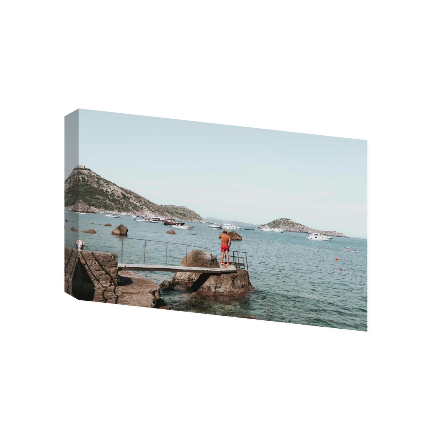Out Of Office Tuscany coastal Italian wall art Gallery stretched canvas print
