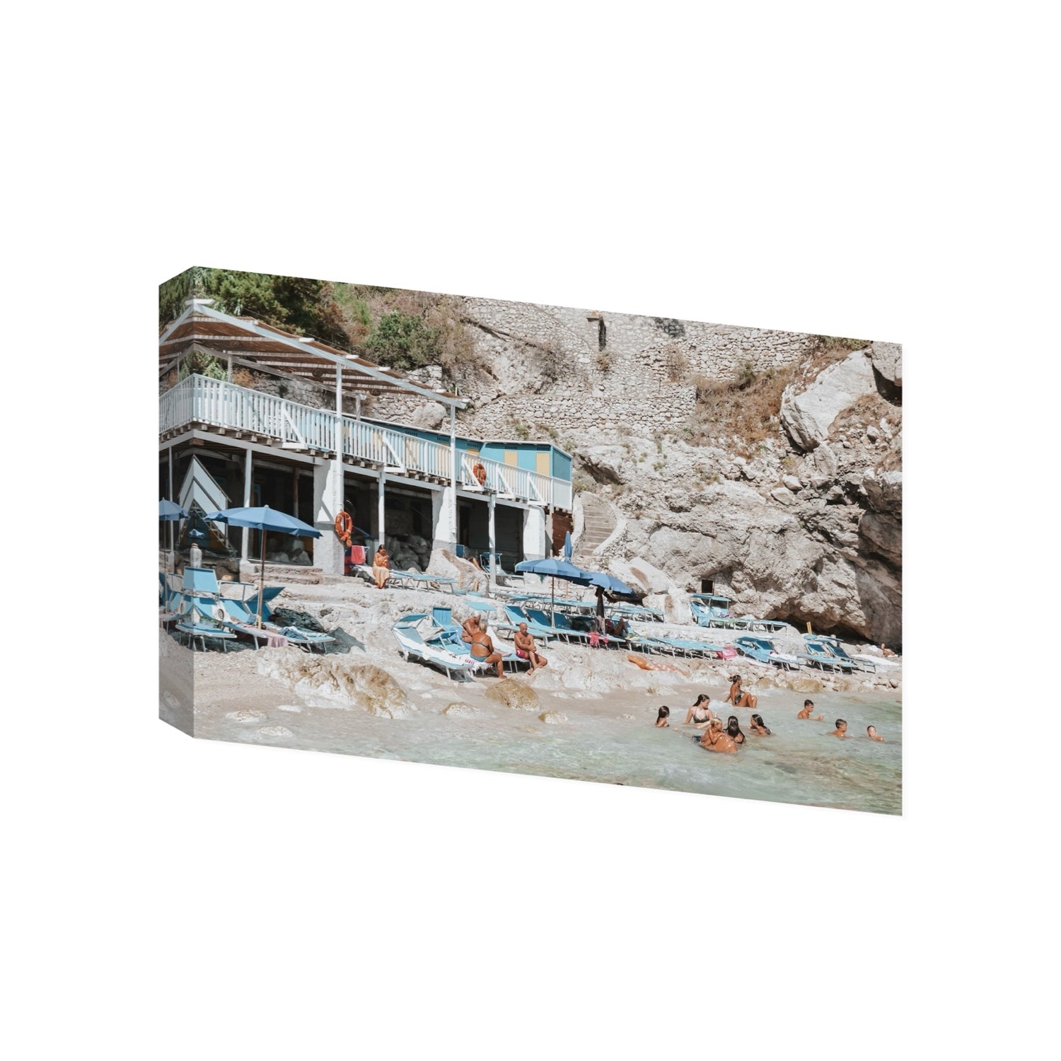 Beachside Bronze fine art print, Capri, Italy, Gallery, Stretched Canvas