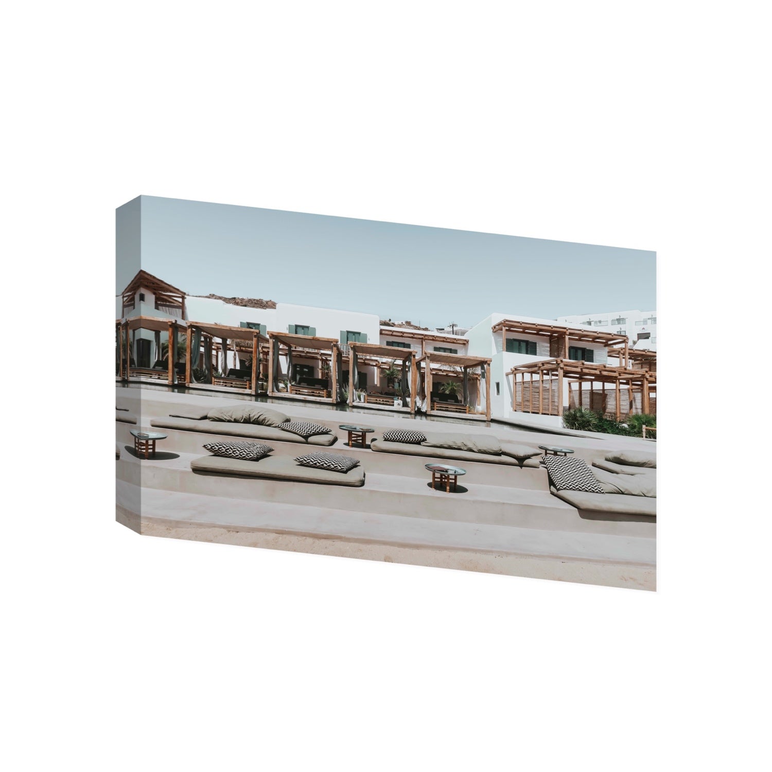 Platis Gialos fine art print, Mykonos, Greece, Gallery, Stretched Canvas
