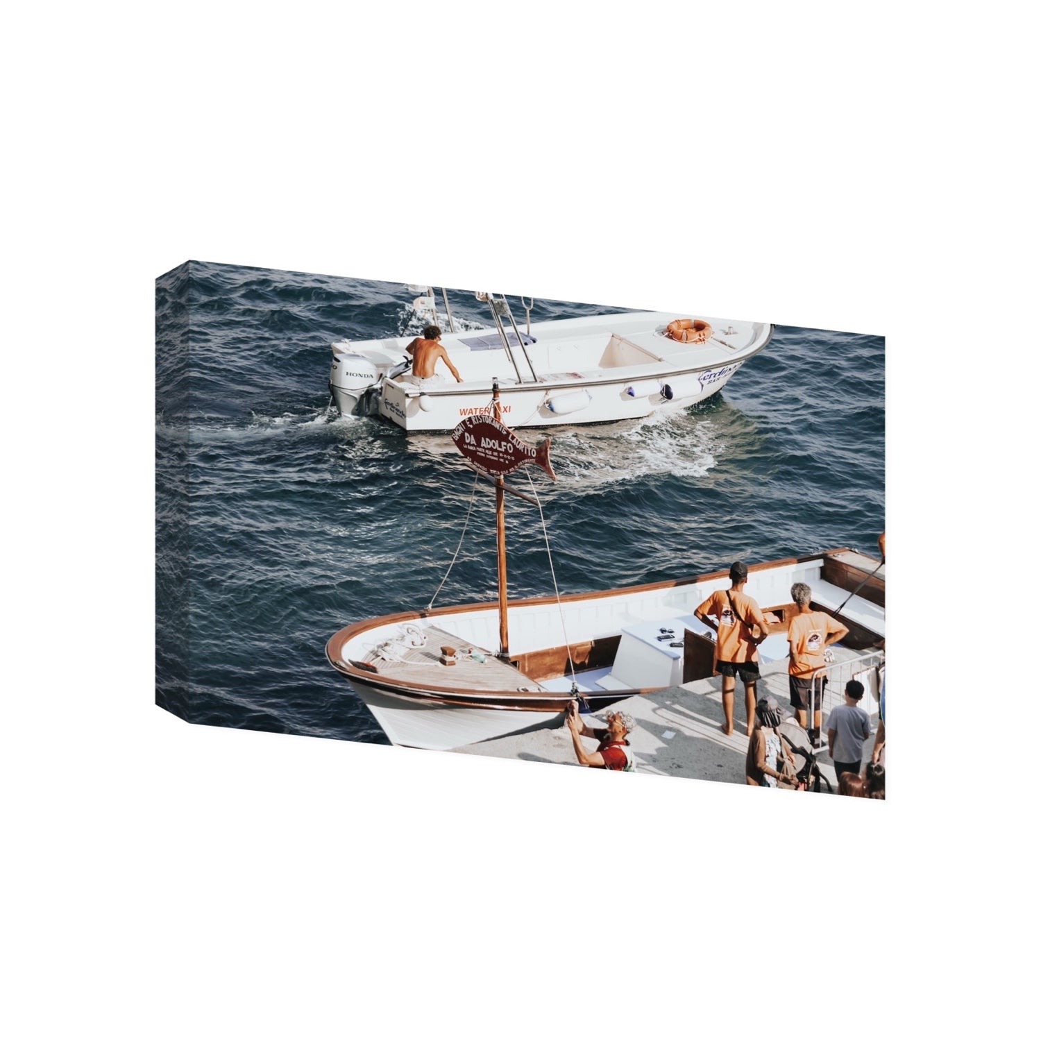 Water Taxi Positano wall art Gallery stretched canvas print
