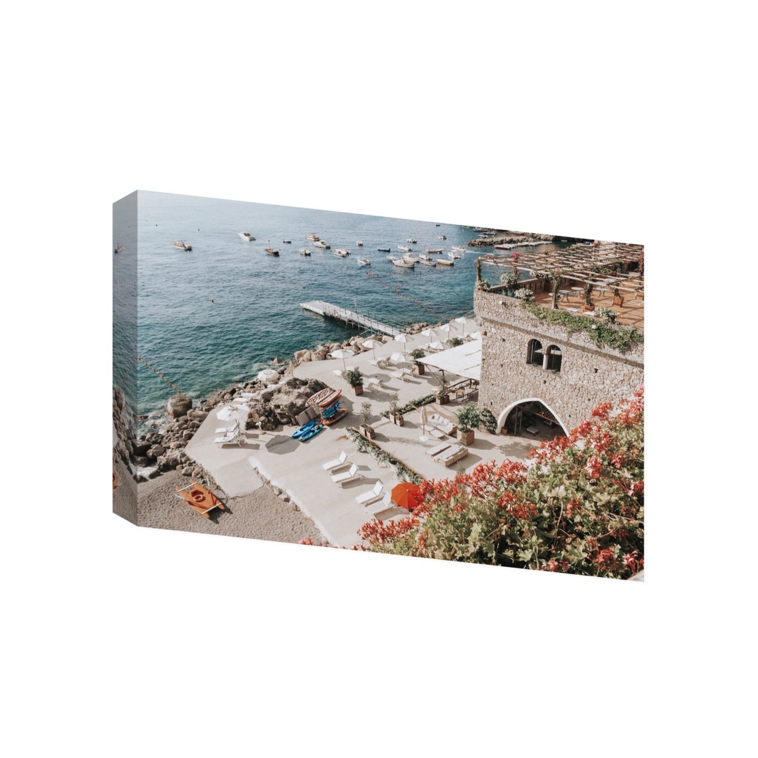 Floral Fortress fine art print, Amalfi, Italy, Gallery, Stretched Canvas