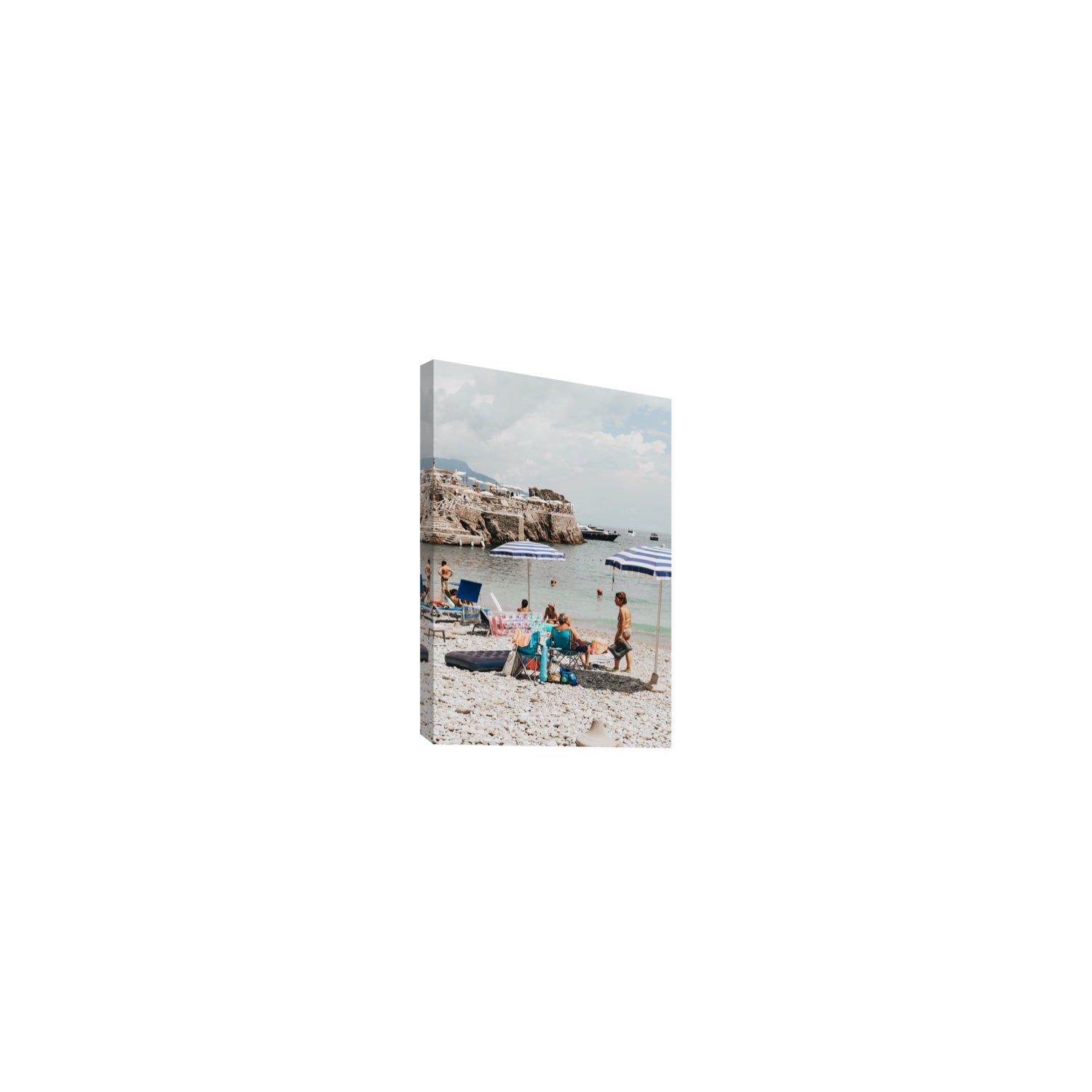 Couple Goals Nerano Amalfi Coast coastal wall art Small stretched canvas print