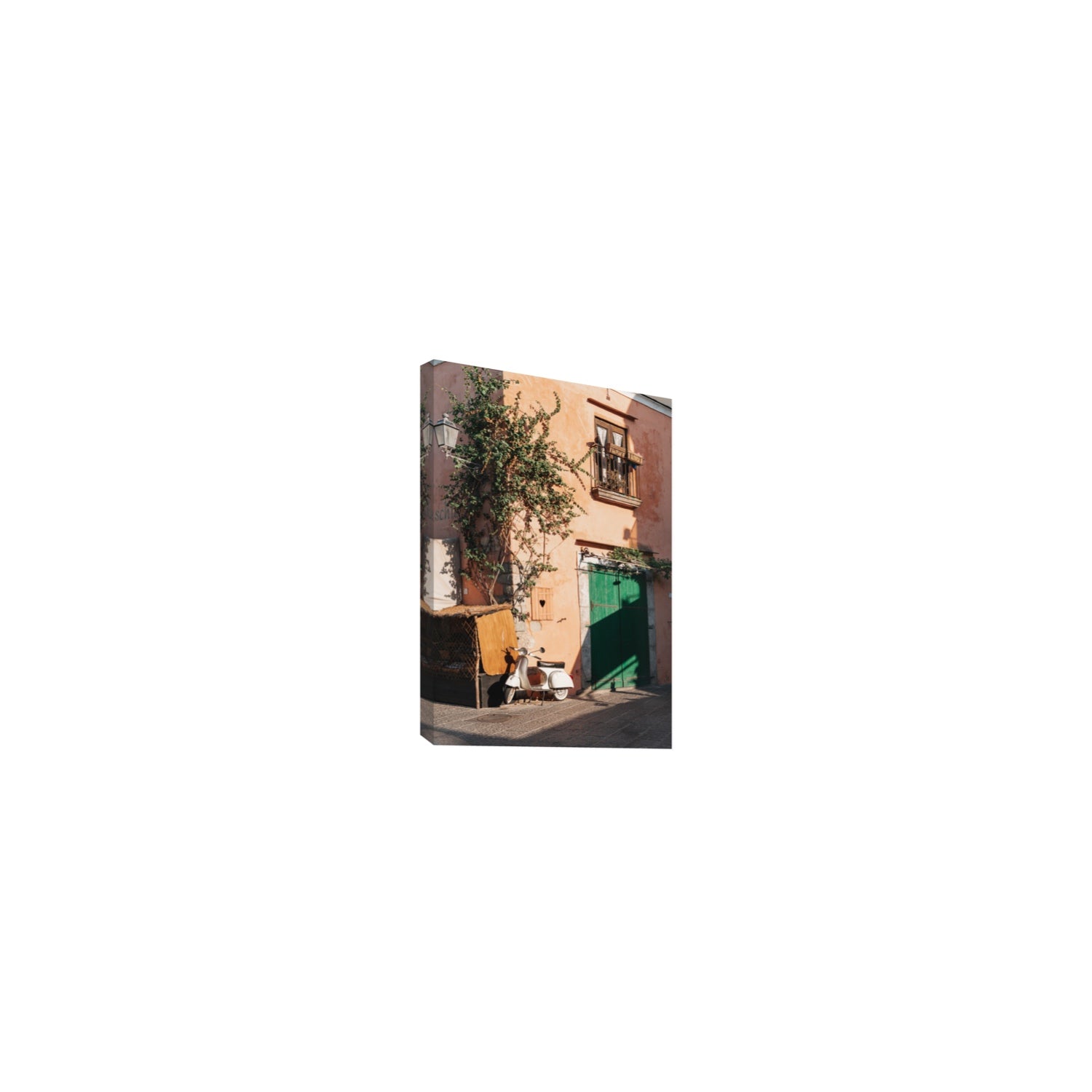 La Casa Ischia Italian Mediterranean decor wall art Small stretched canvas print