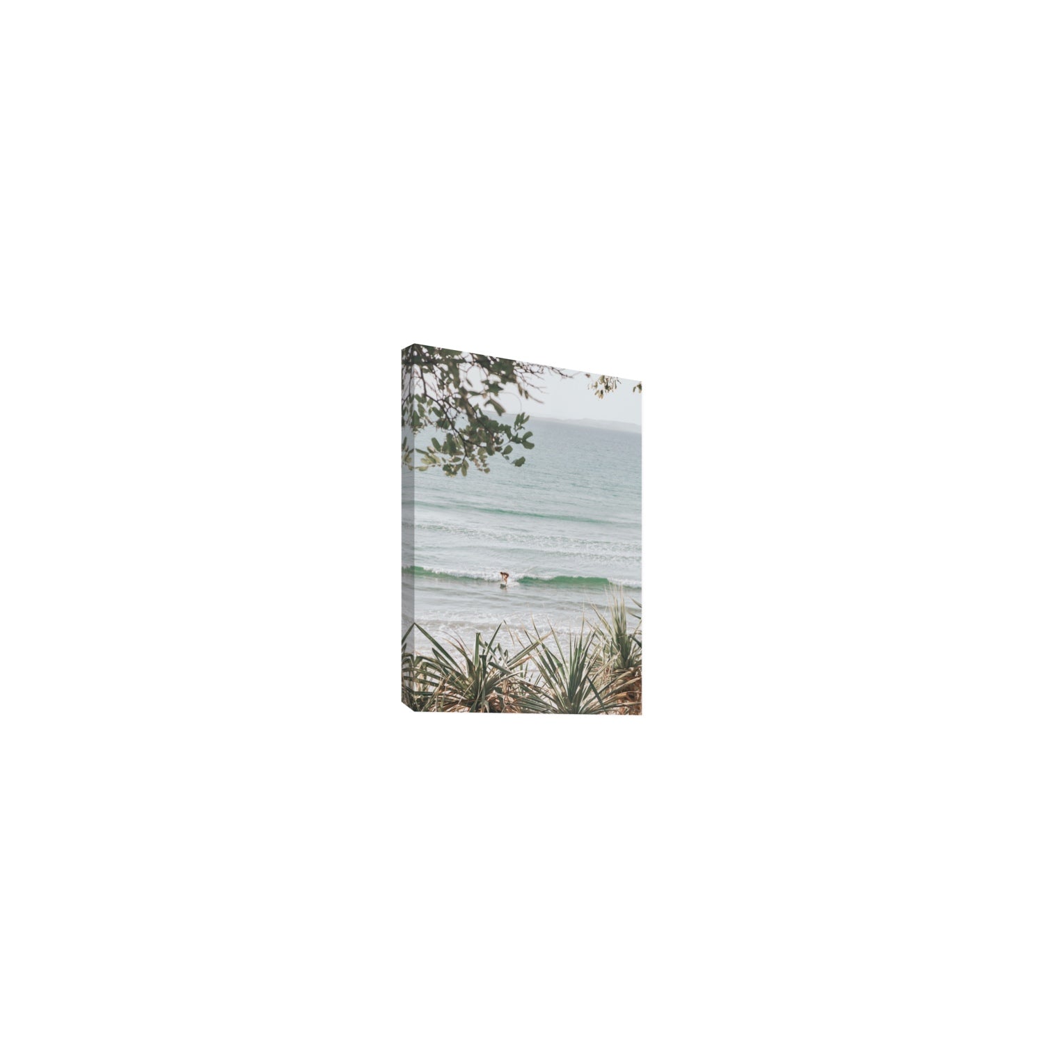 Dream Boat fine art print, Noosa, Australia, coastal scenes artwork, Small, Stretched Canvas