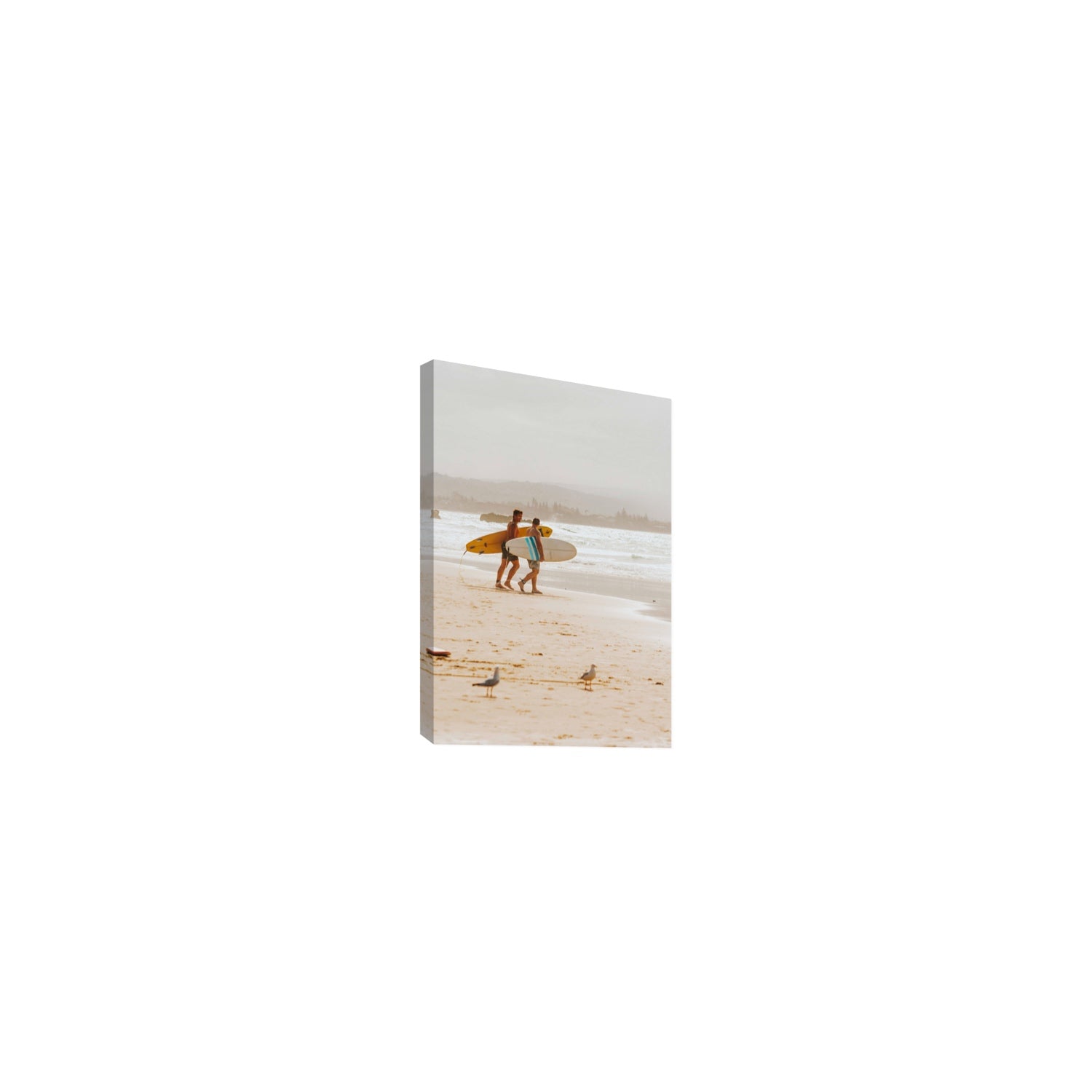 Shane & Benji Byron Bay Surf coastal wall art Small stretched canvas print