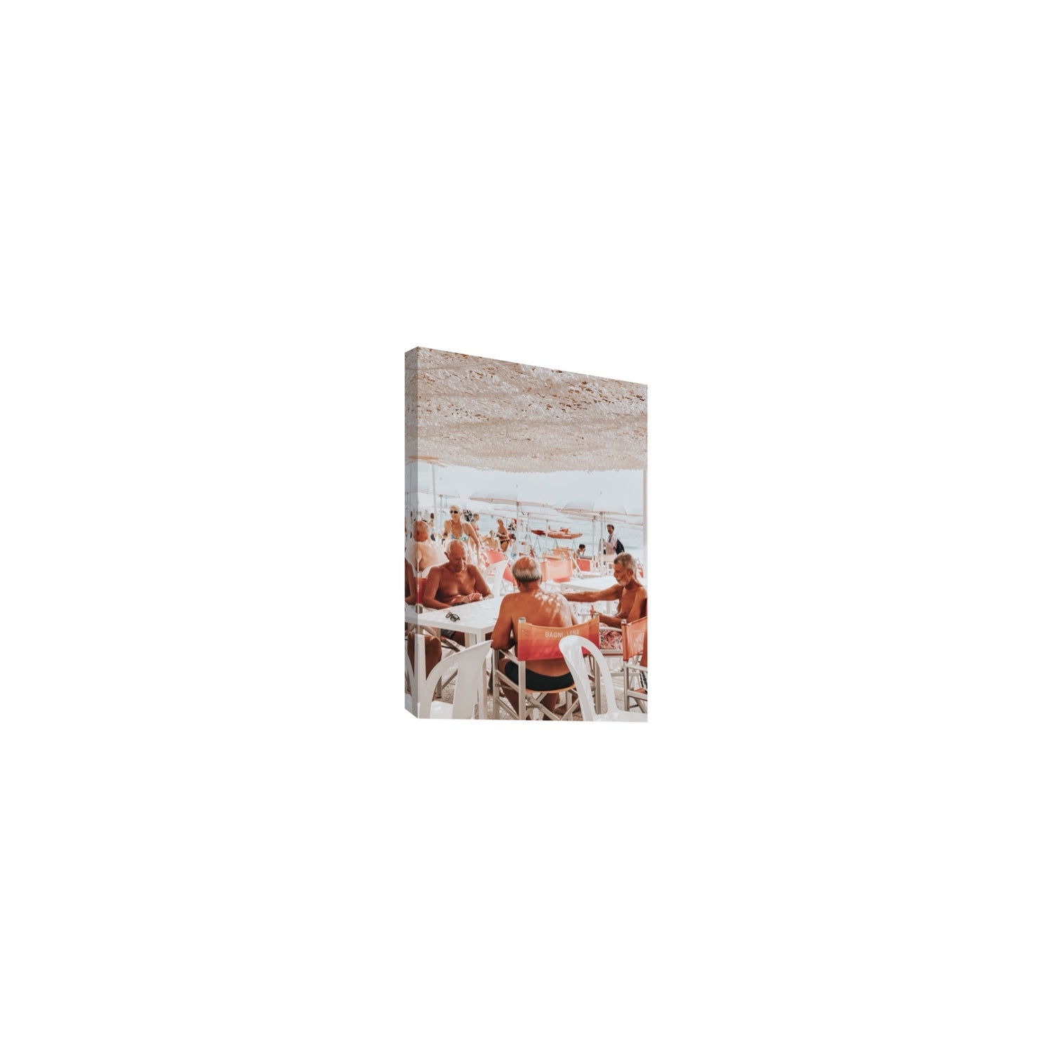The Players fine art print, Alassio, Italy, Small, Stretched Canvas