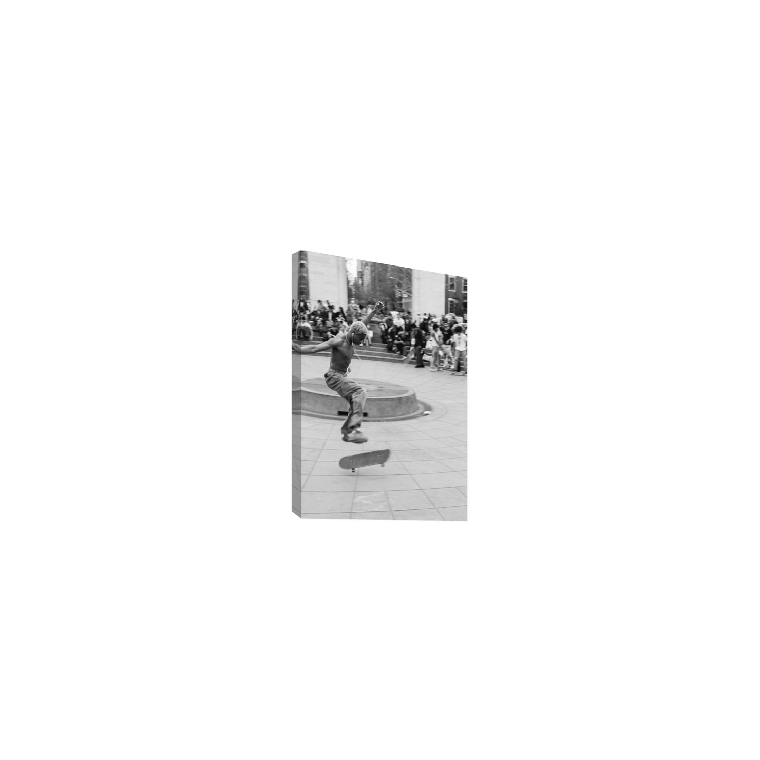 Airborne Rhythms New York NYC Black & White wall art Small stretched canvas print