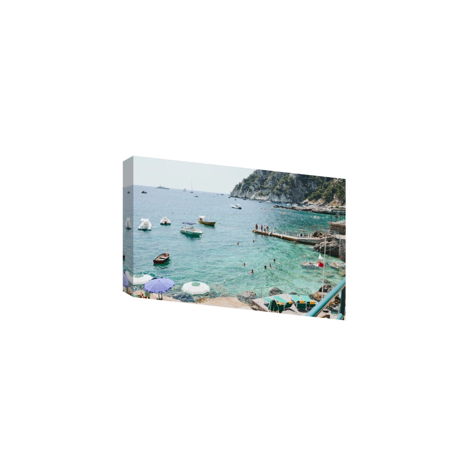 Delizia Pomeridiana Capri coastal wall art Small stretched canvas print