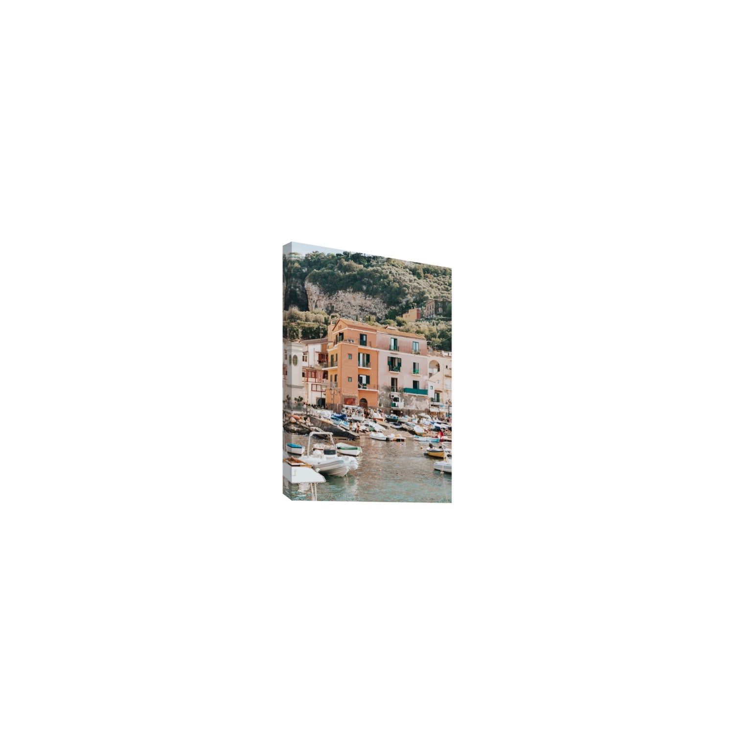 Boatyard Bliss fine art print, Sorrento, Italy, Small, Stretched Canvas
