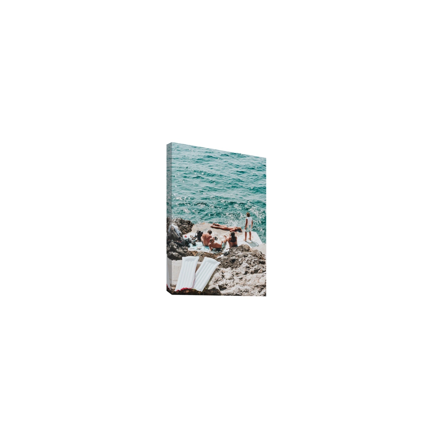 Gli Amici Praiano Amalfi Coast coastal wall art Small stretched canvas print