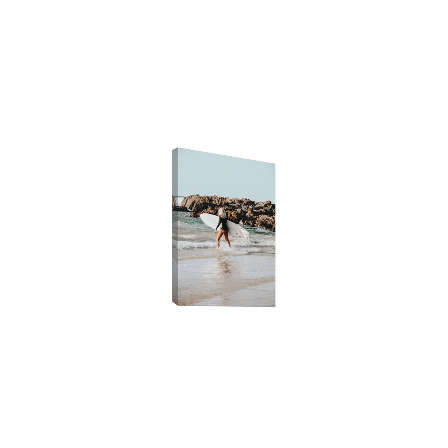 Bethany Byron Bay Surf coastal decor wall art Small stretched canvas print