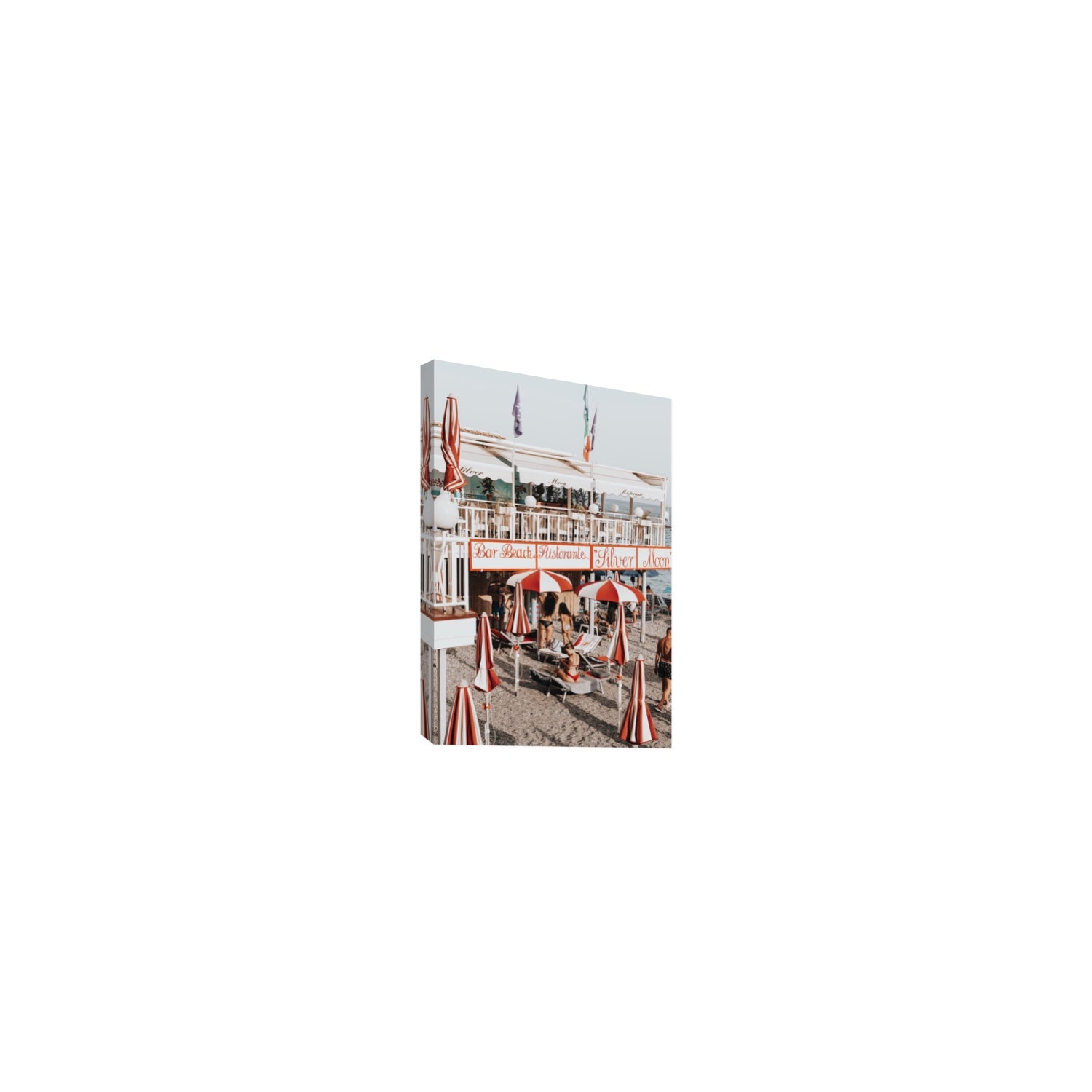 Vintage Amalfi Amalfi Mediterranean wall art Small stretched canvas print